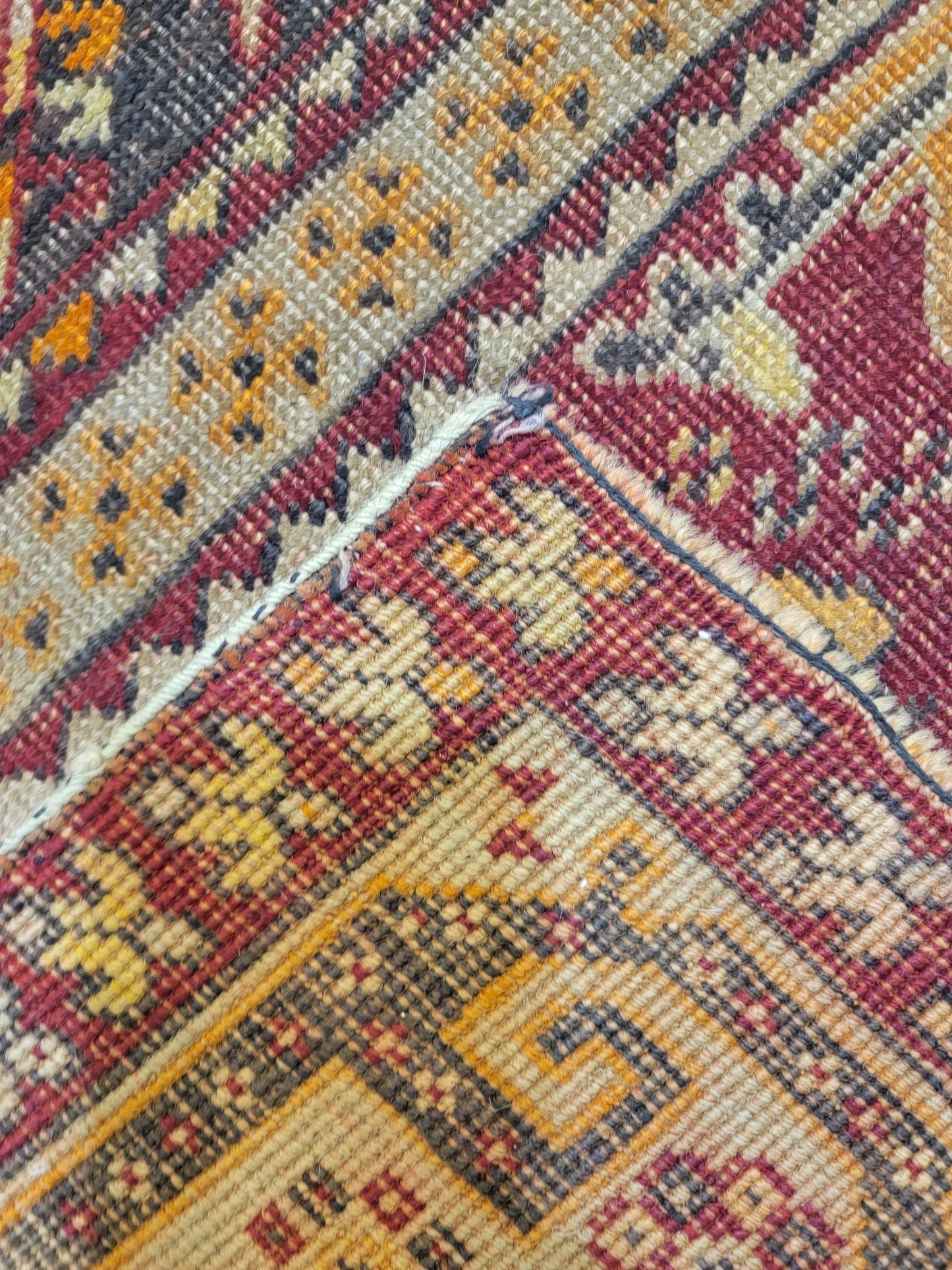 Hand-Knotted Wool Runner Turkish Oushak 2'7" x 8'4"