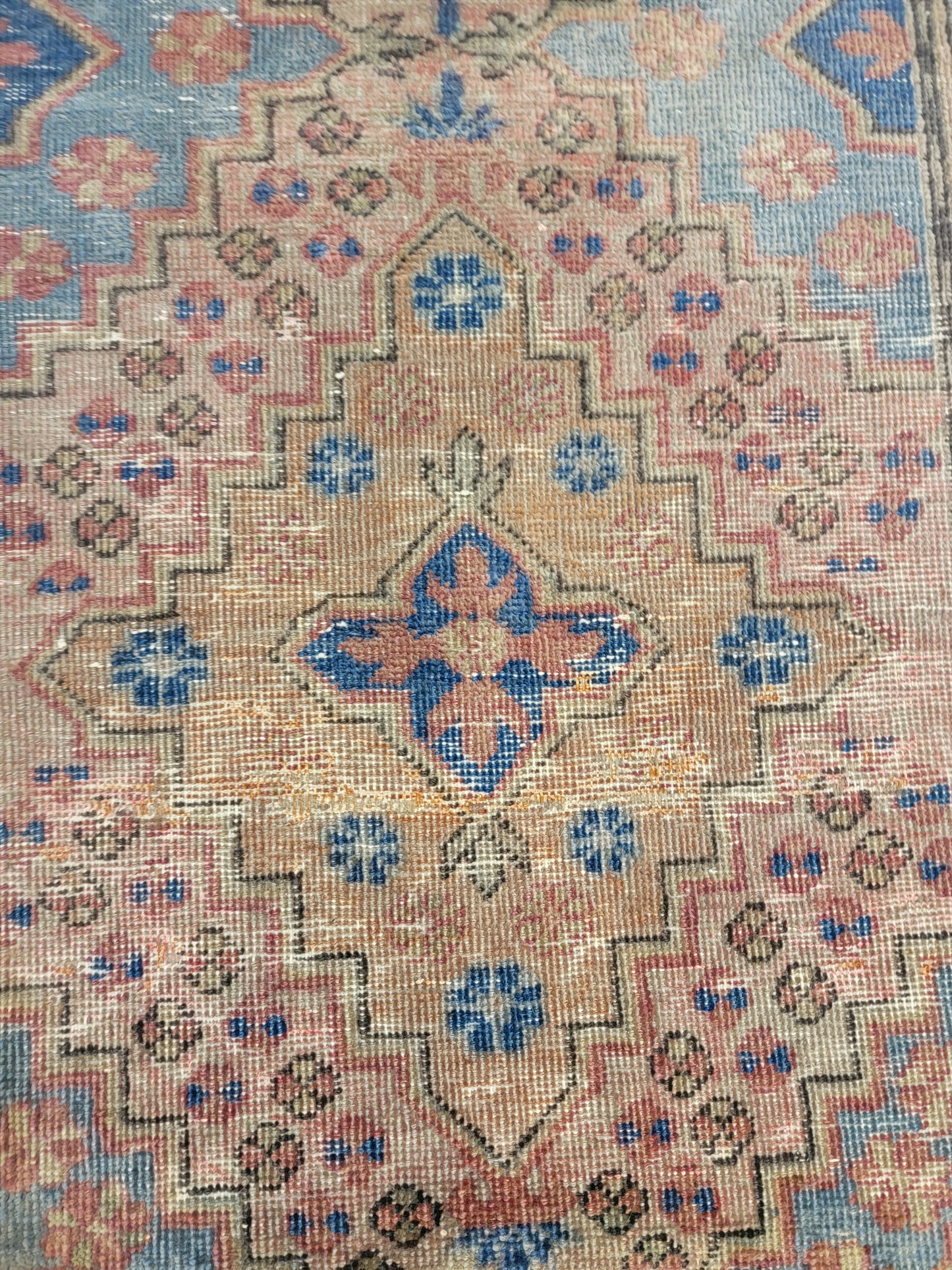 Hand-Knotted Wool Runner Turkish Oushak 2'1" x 7'6"