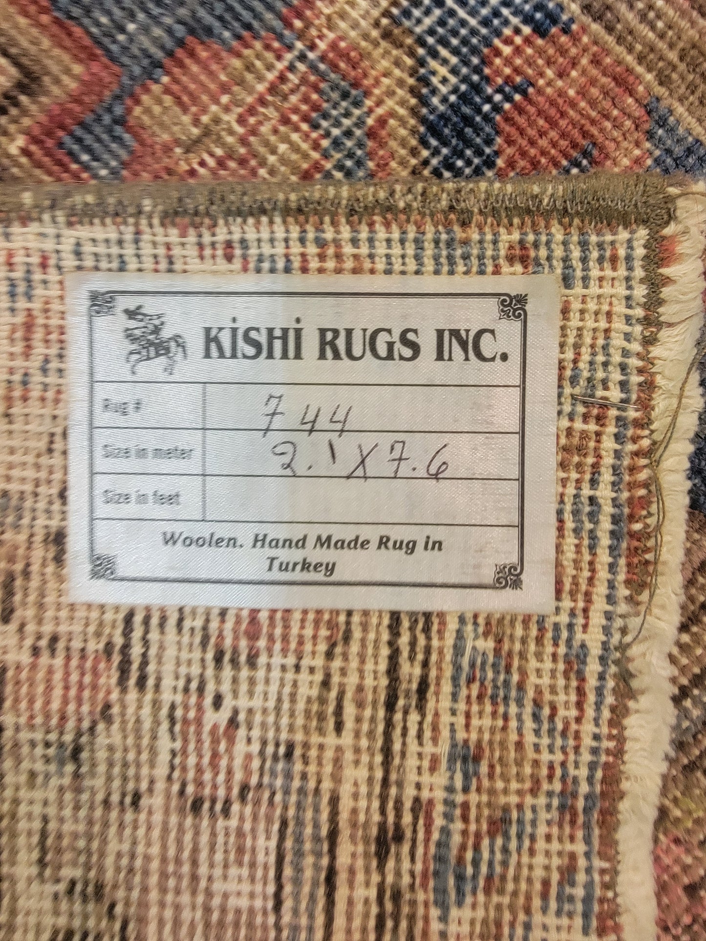 Hand-Knotted Wool Runner Turkish Oushak 2'1" x 7'6"