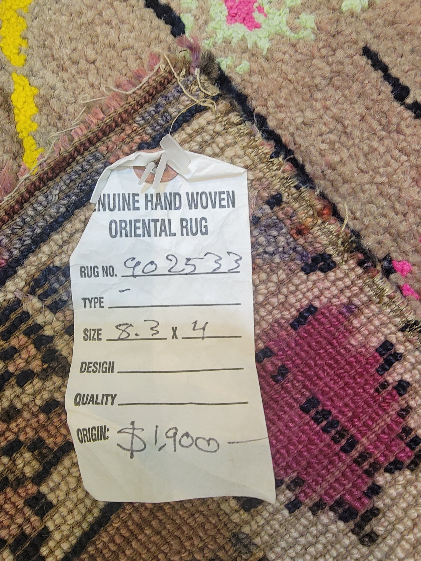 Hand-Knotted Wool Runner Turkish Oushak 4' x 8'3"