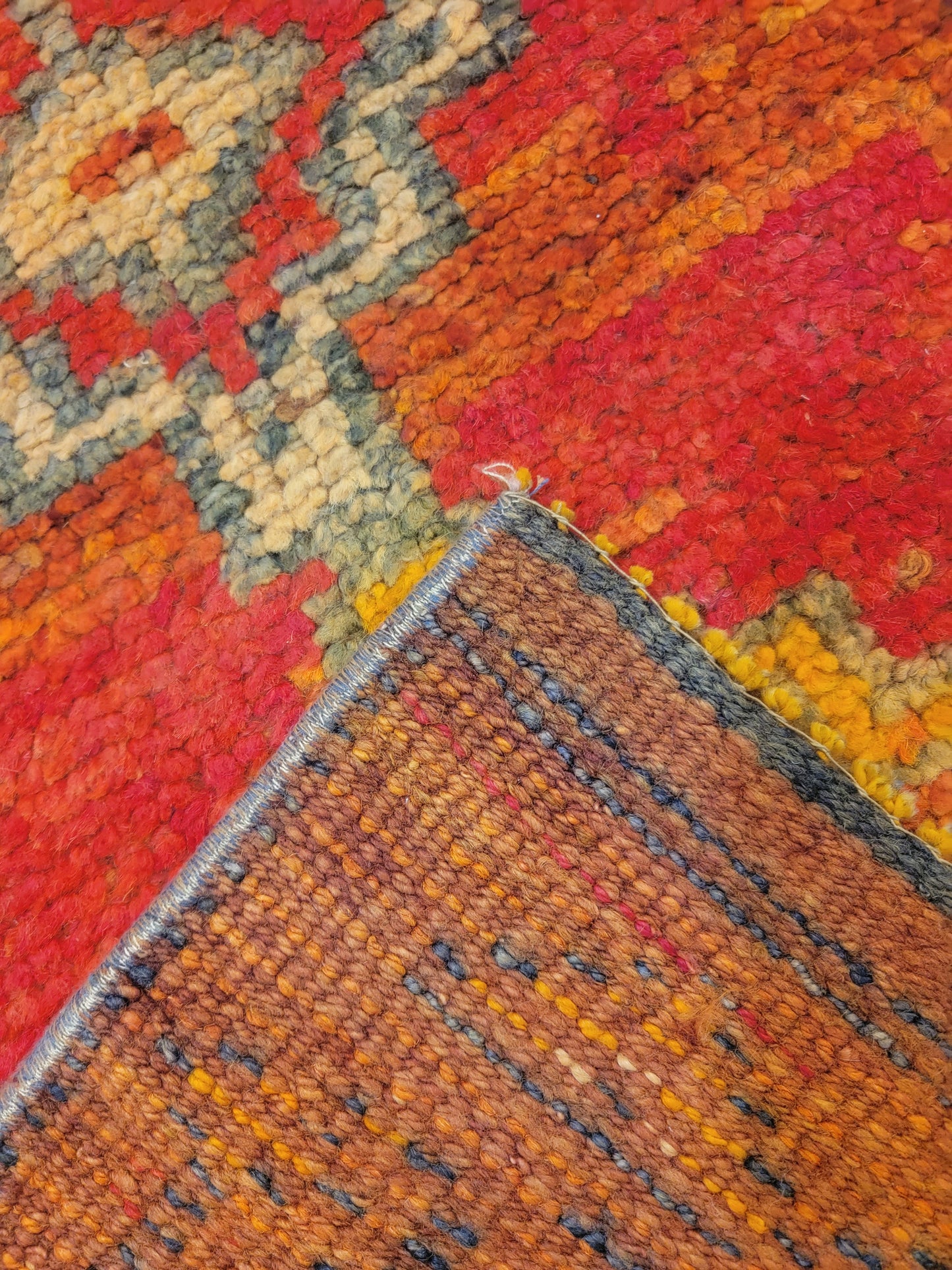 Hand-Knotted Wool Runner Turkish Oushak 2'8" x 8'3"