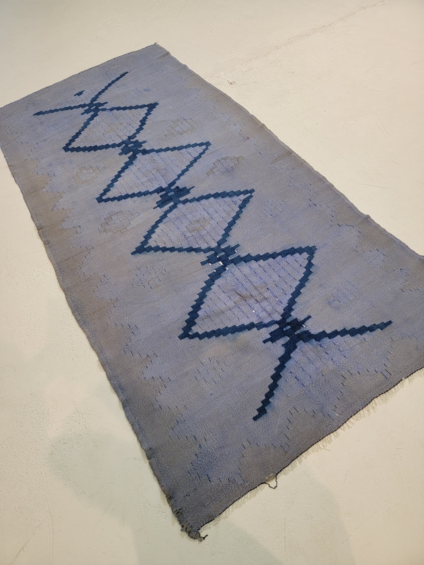 Hand-Knotted Wool Runner Turkish Kelim 3'11" x 8'1"