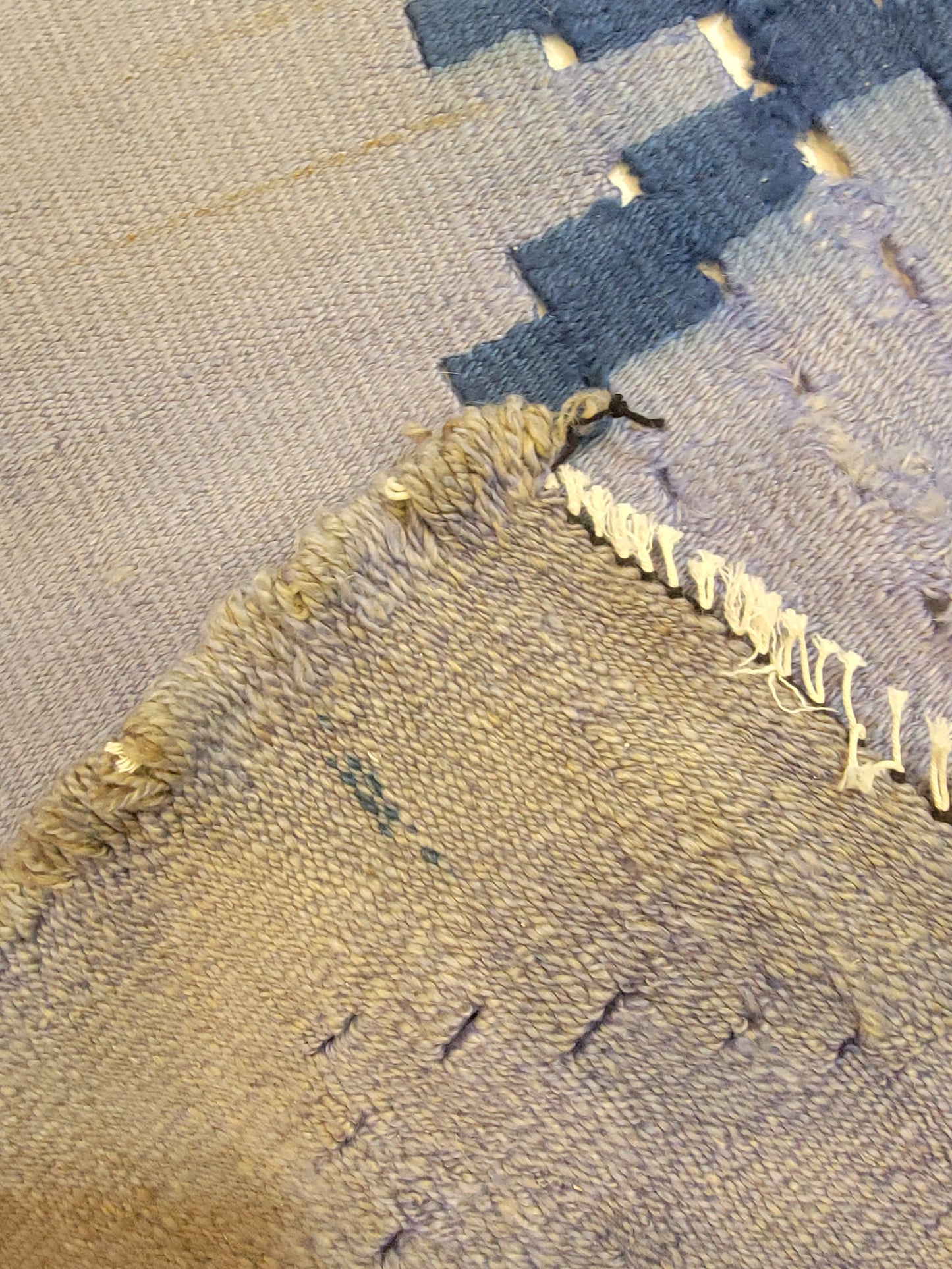 Hand-Knotted Wool Runner Turkish Kelim 3'11" x 8'1"
