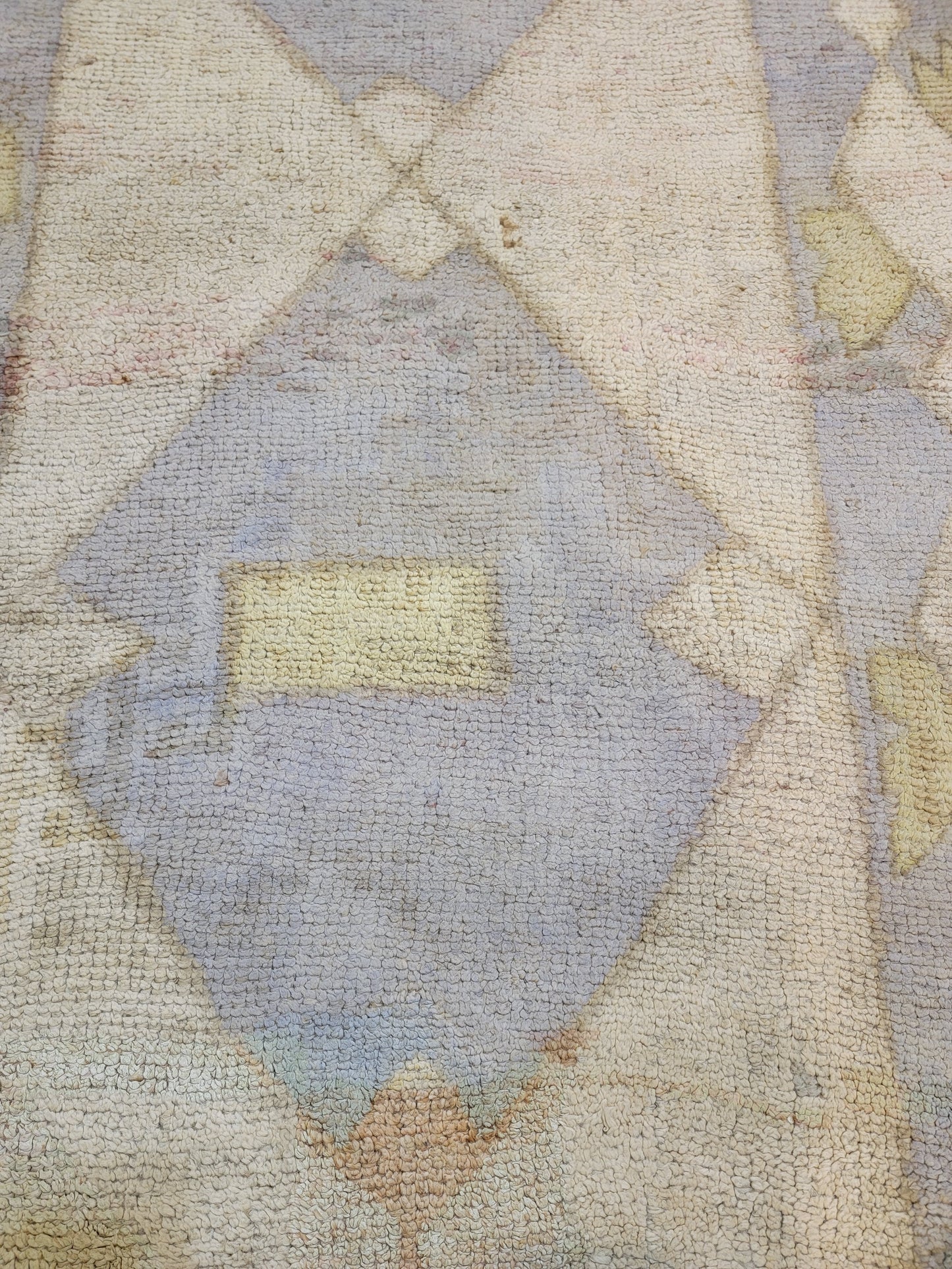 Hand-Knotted Wool Runner Turkish Oushak 3'2" x 10'6"