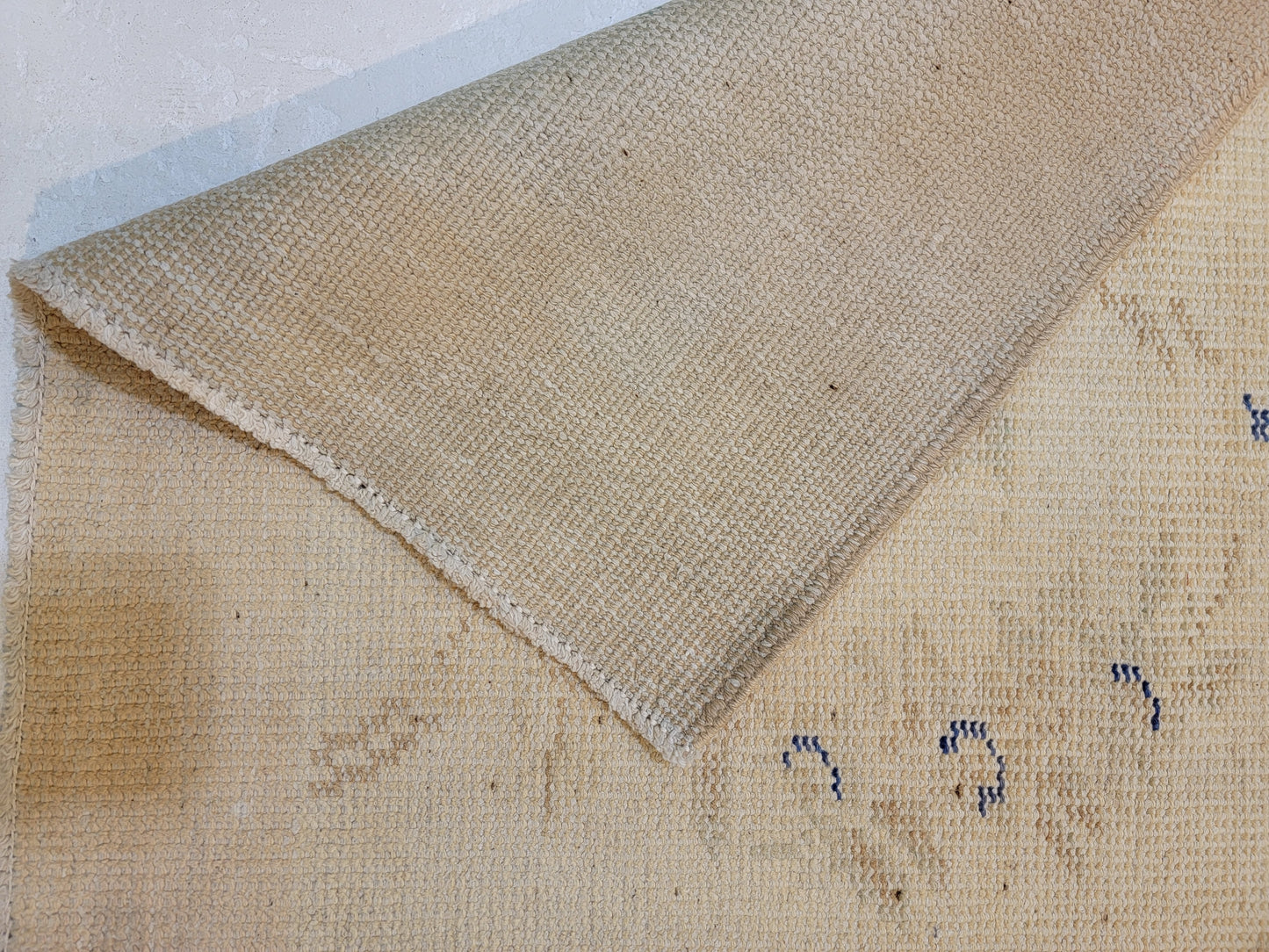 Hand-Knotted Wool Runner Turkish Oushak 2'7" x 11'