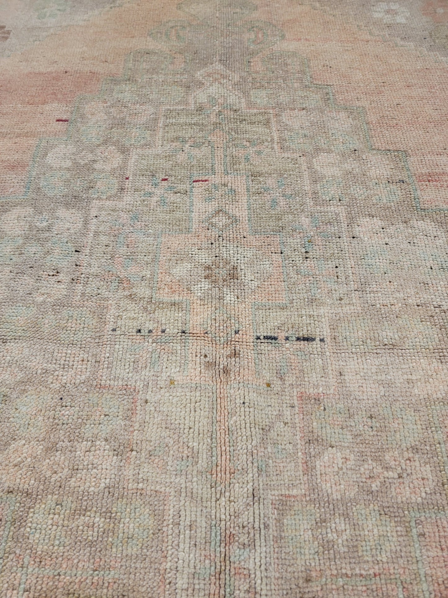 Hand-Knotted Wool Area Rug Turkish Oushak 4'7" x 7'4"