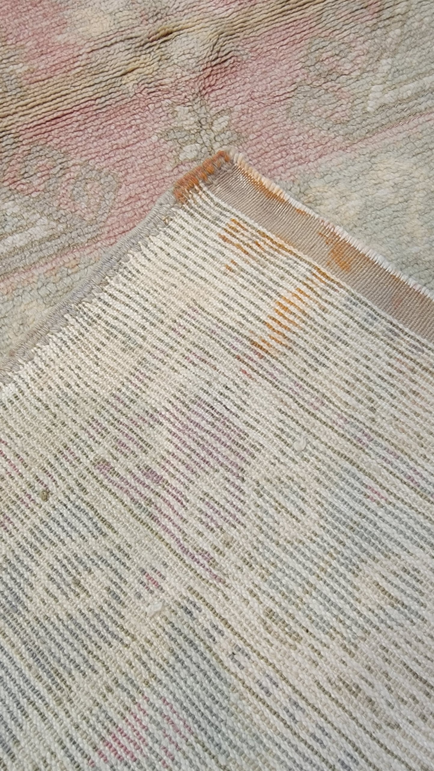 Hand-Knotted Wool Area Rug Turkish Oushak 2'10" x 5'2"