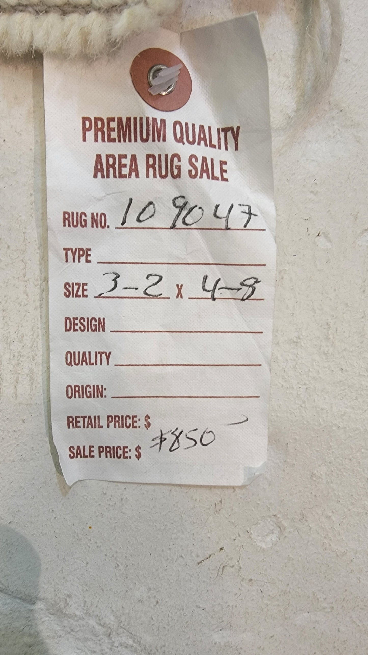 Hand-Knotted Wool Area Rug Turkish Oushak 3'2" x 4'8"