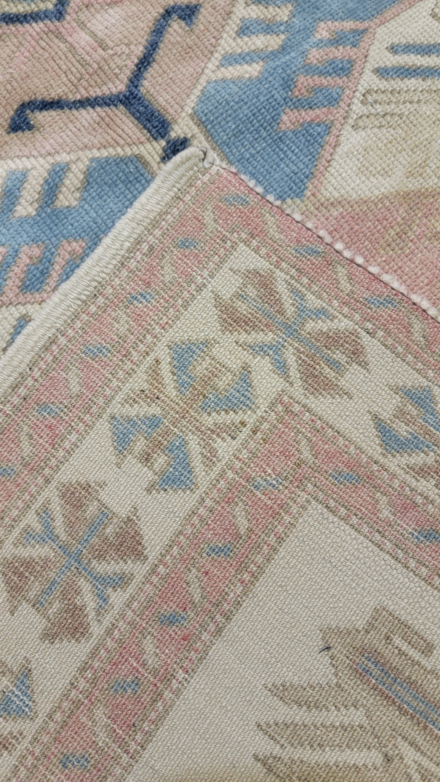 Hand-Knotted Wool Area Rug Turkish Oushak 3'2" x 5'4"