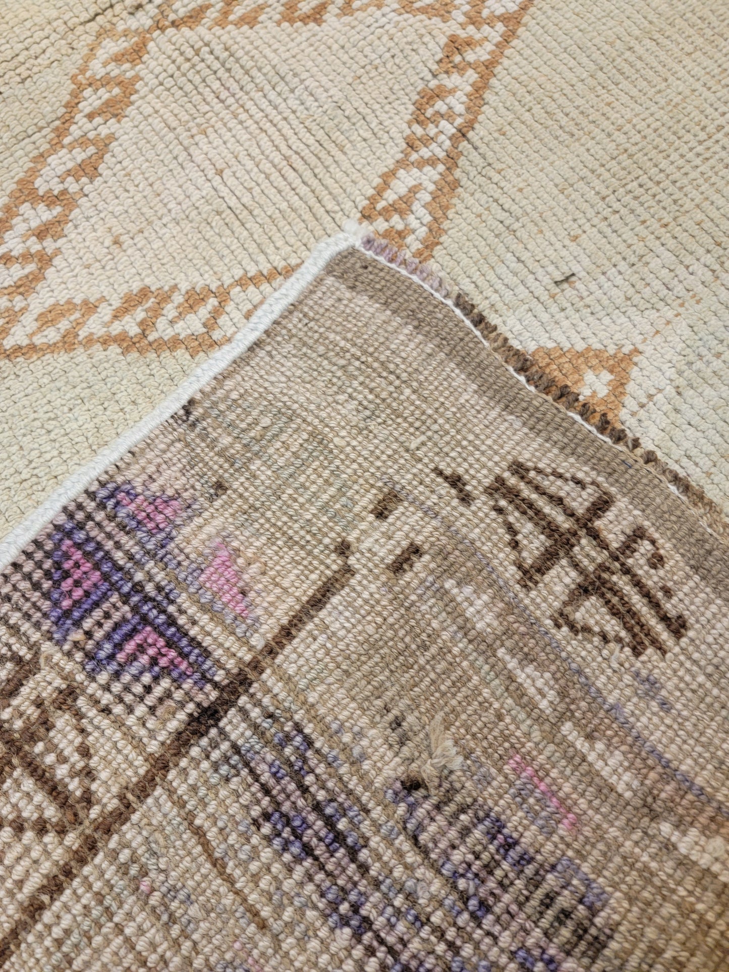 Hand-Knotted Wool Area Rug Turkish Oushak 3'4" x 6'