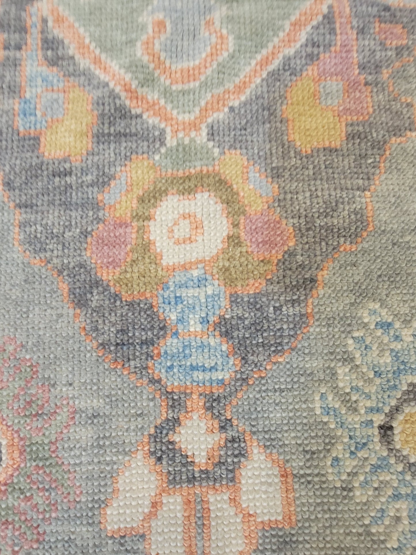 Hand-Knotted Wool Area Rug Turkish Oushak 3'1" x 5'2"