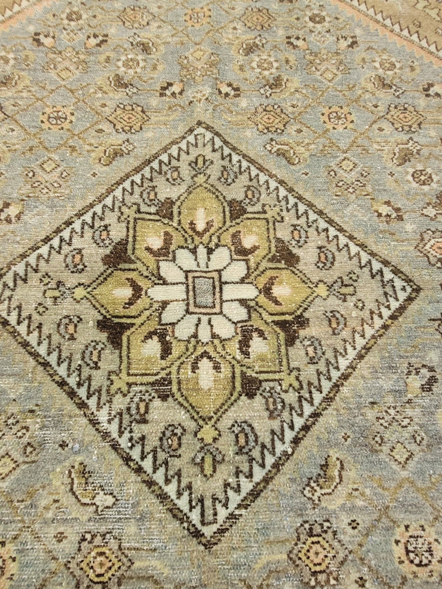 Hand-Knotted Wool Area Rug Turkish Oushak 3' x 4'1"