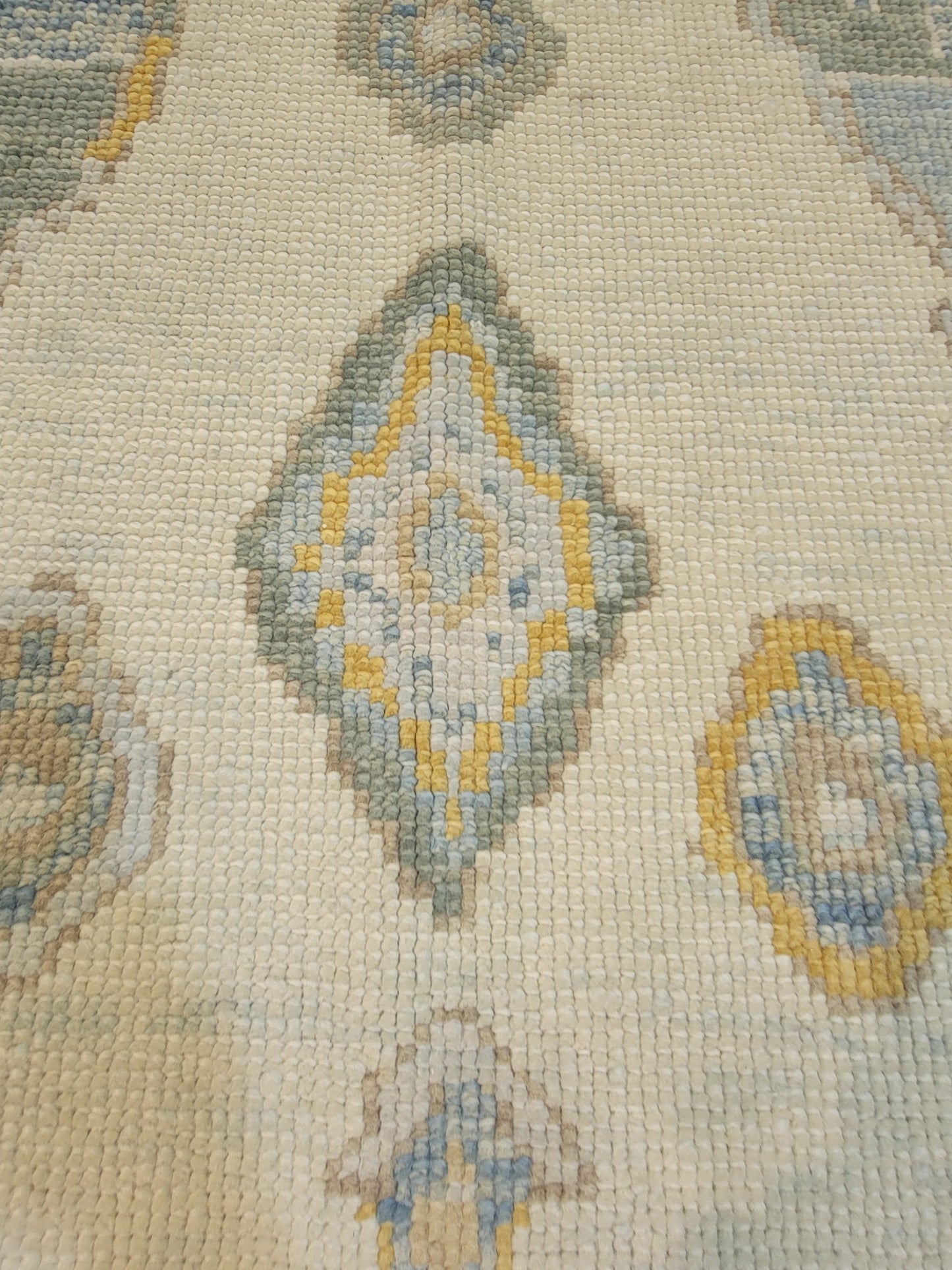 Hand-Knotted Wool Area Rug Turkish Oushak 3'1" x 5'2"