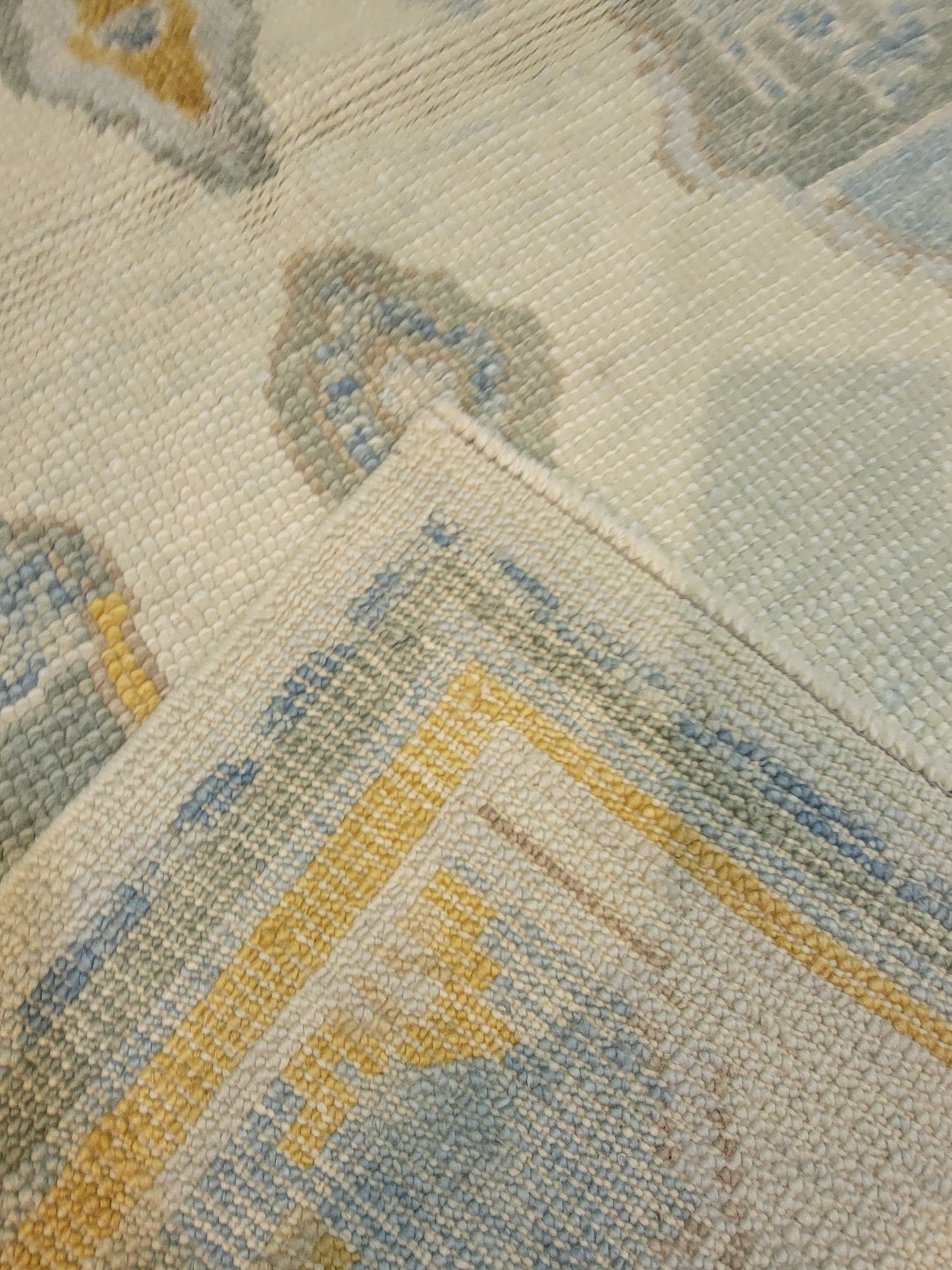 Hand-Knotted Wool Area Rug Turkish Oushak 3'1" x 5'2"