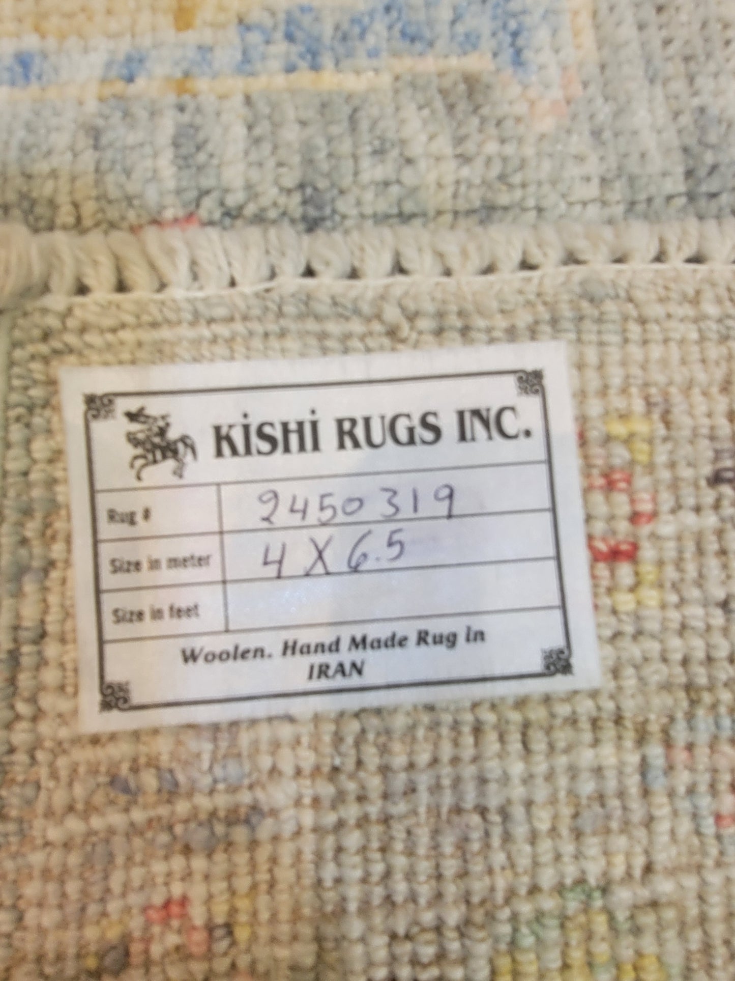 Hand-Knotted Wool Area Rug Turkish Oushak 4' x 6'5"