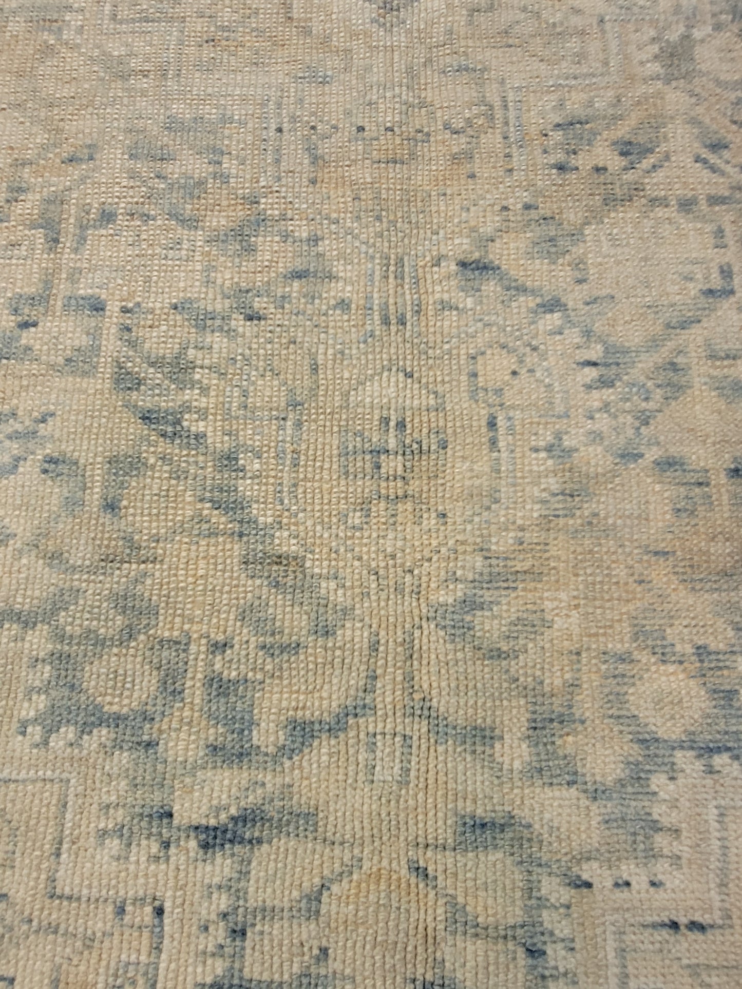 Hand-Knotted Wool Area Rug Turkish Oushak 4'2" x 6'11"