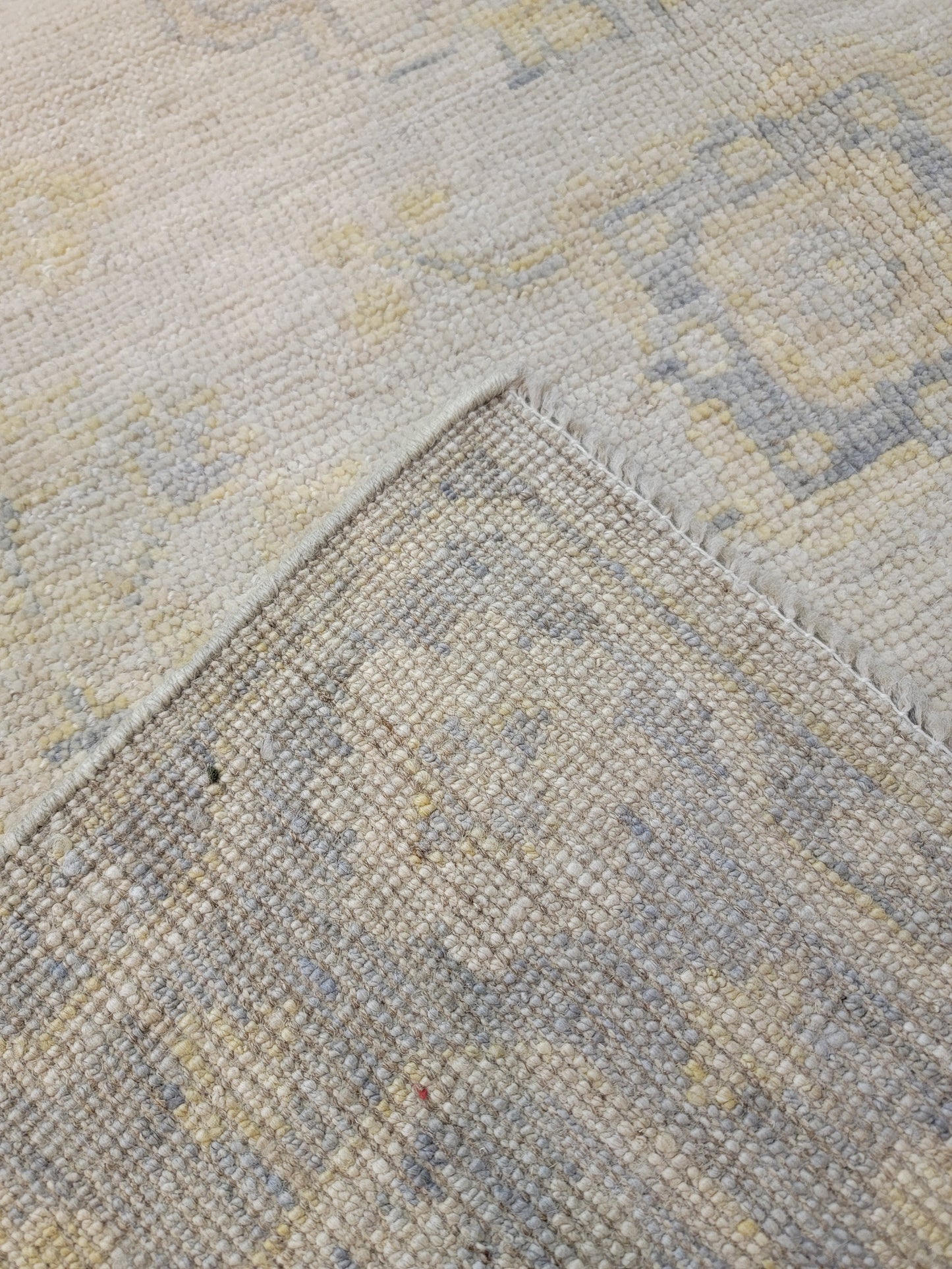 Hand-Knotted Wool Area Rug Turkish Oushak 4' x 6'