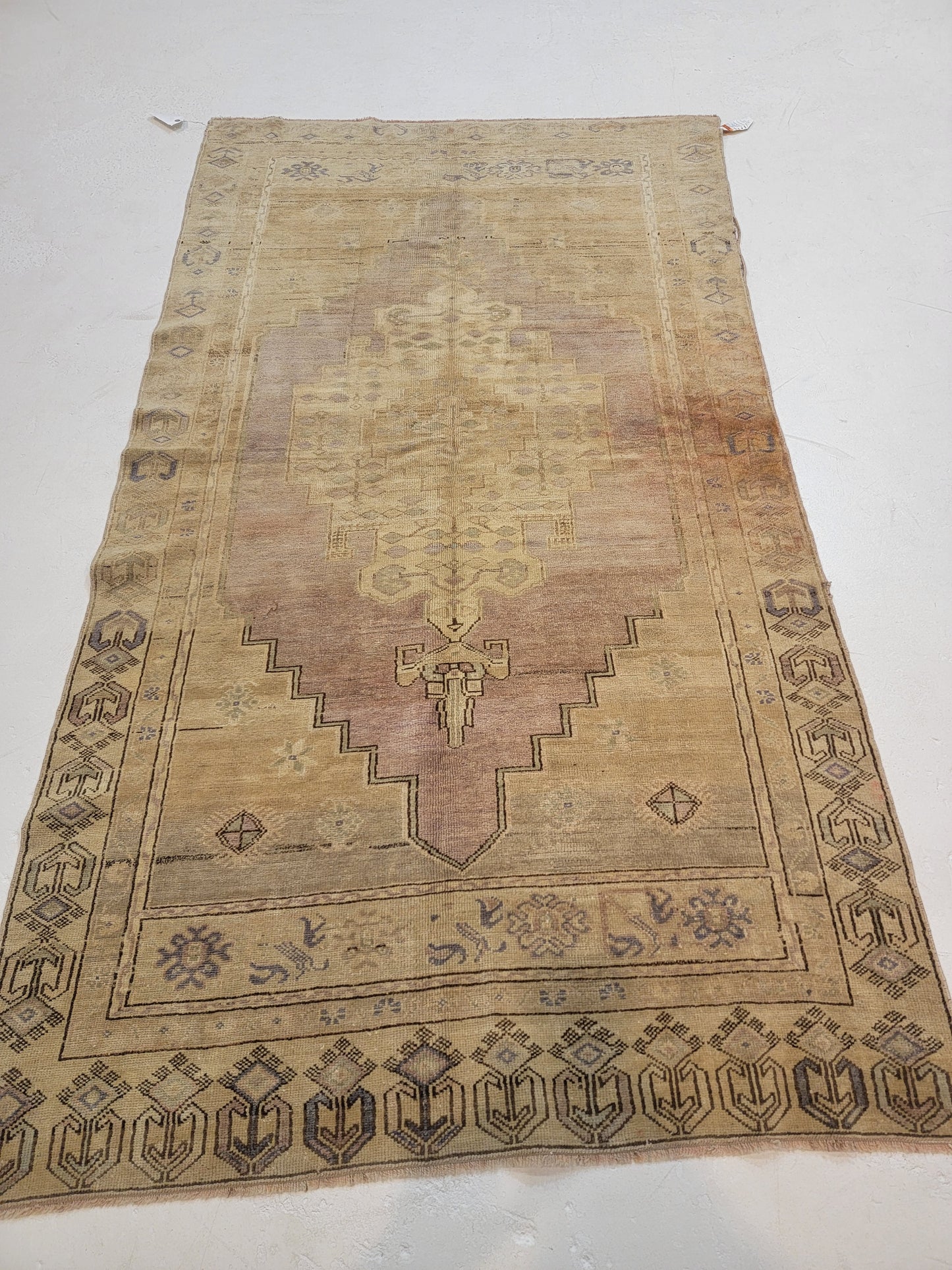Hand-Knotted Wool Area Rug Turkish Oushak 4' x 7'6"