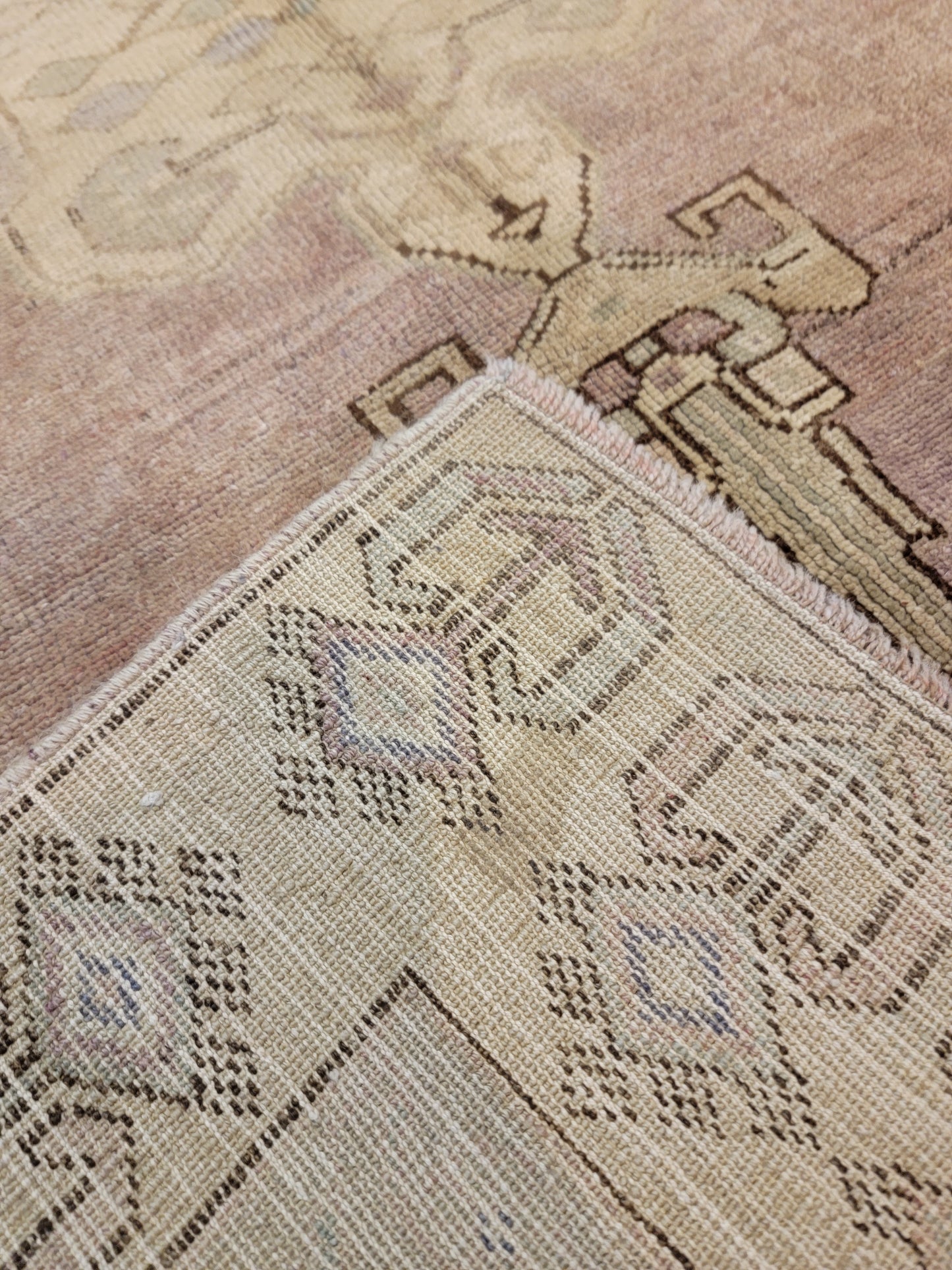 Hand-Knotted Wool Area Rug Turkish Oushak 4' x 7'6"