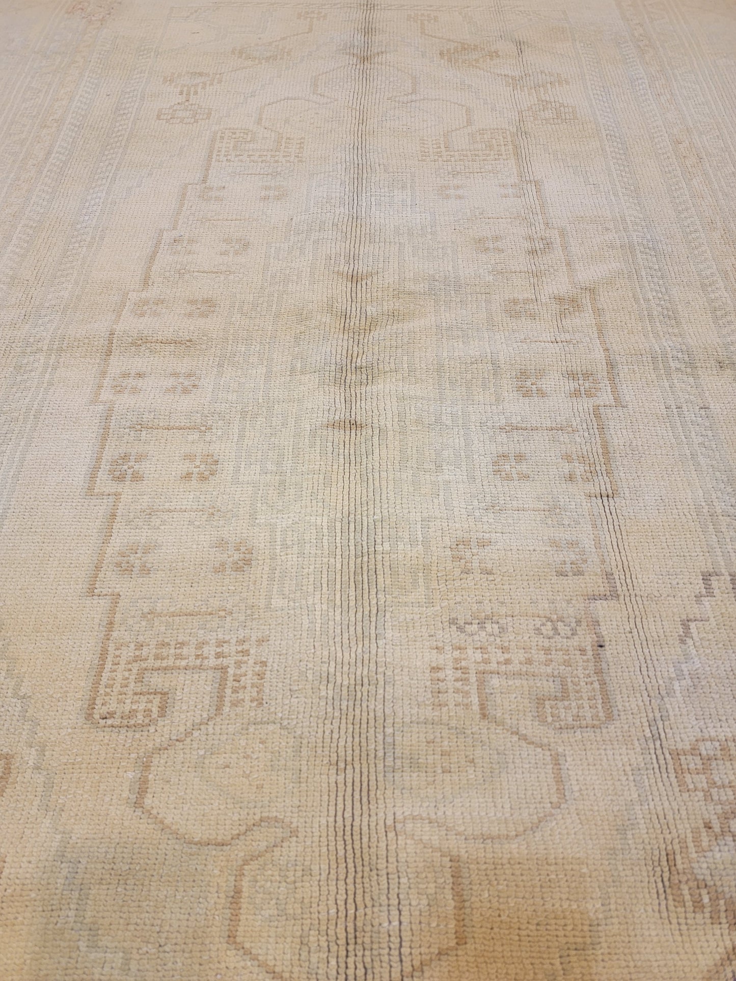 Hand-Knotted Wool Area Rug Turkish Oushak 4'8" x 7'