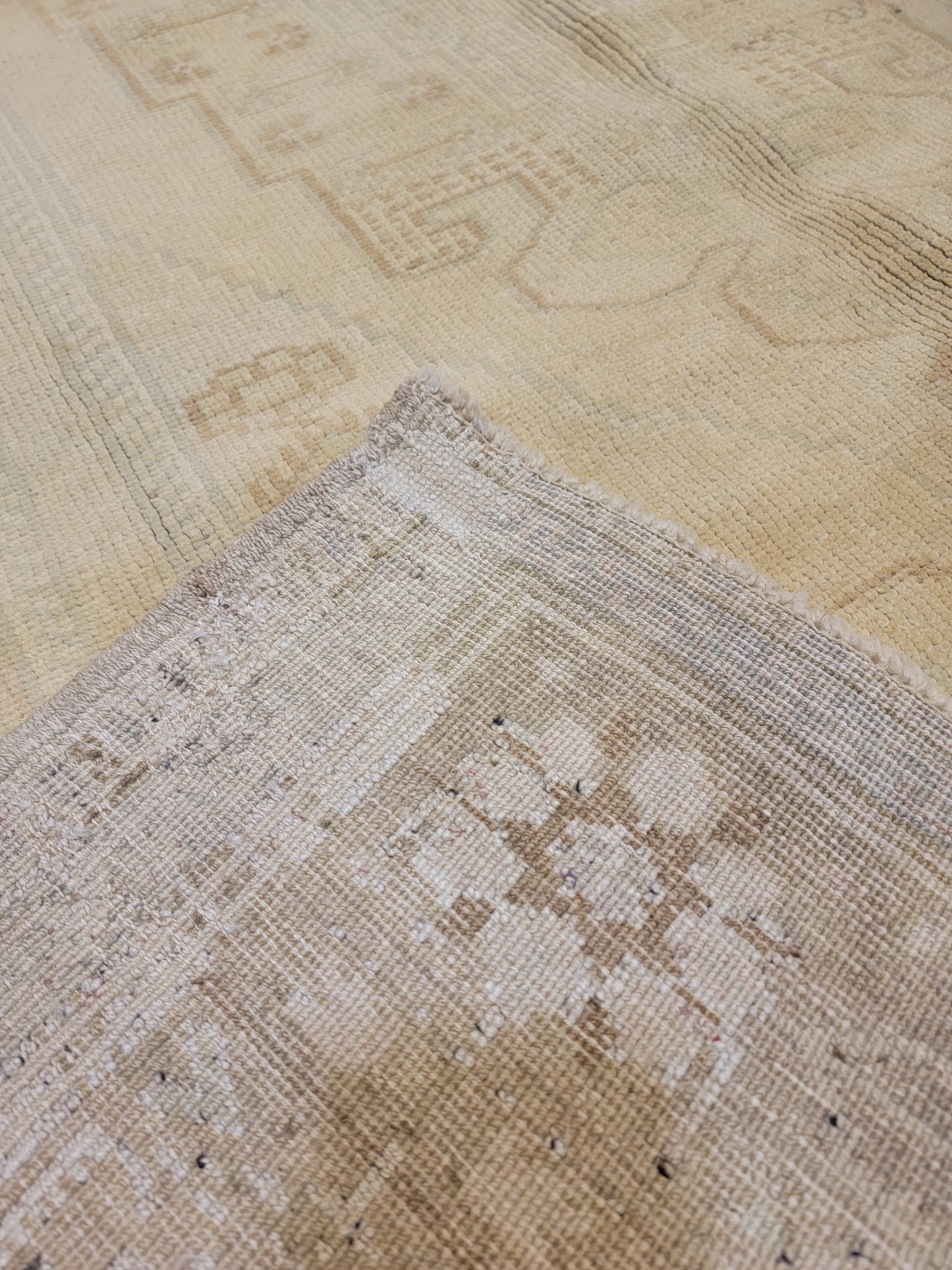 Hand-Knotted Wool Area Rug Turkish Oushak 4'8" x 7'
