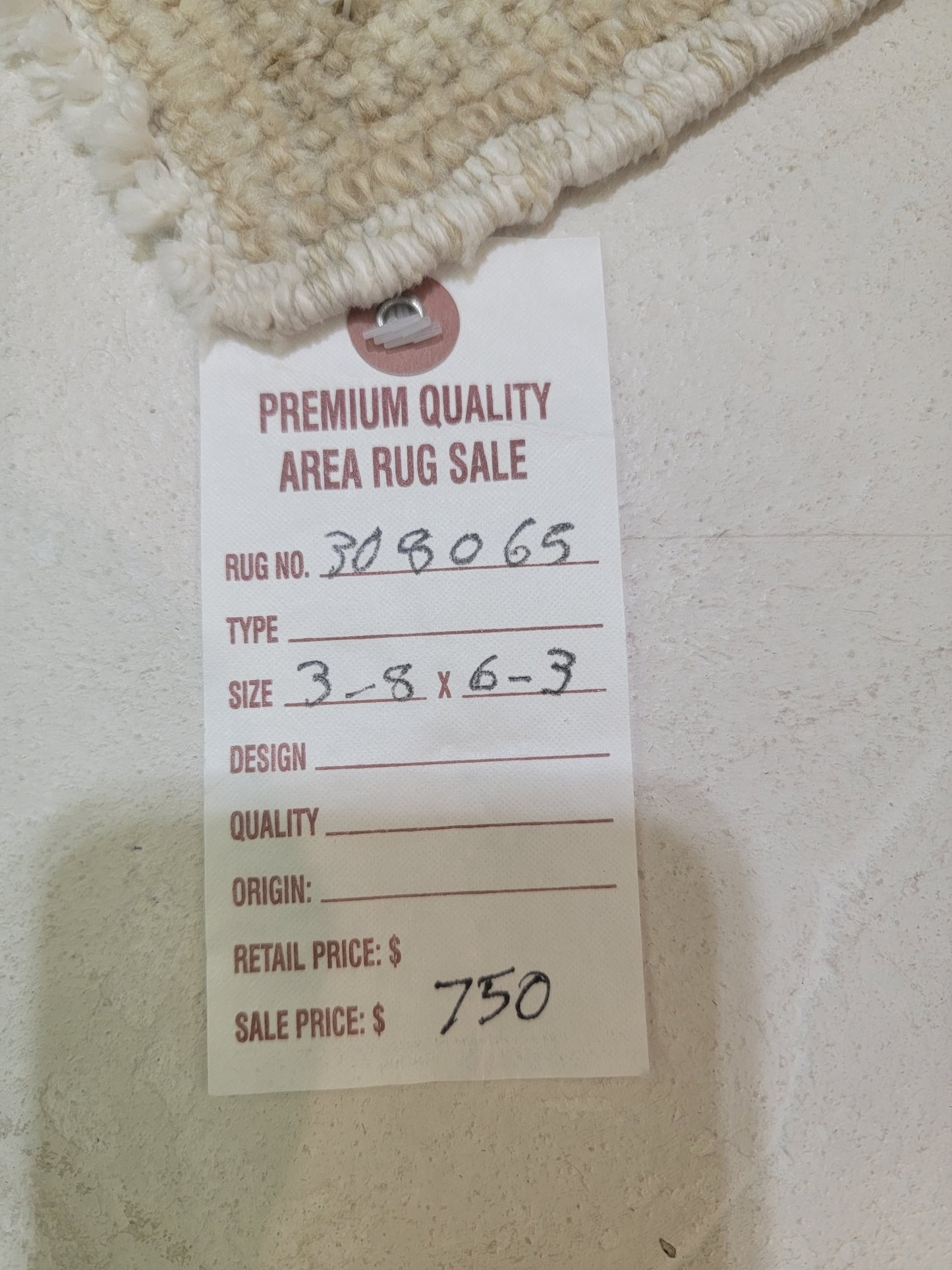 Hand-Knotted Wool Area Rug Turkish Oushak 3'8" x 6'3"