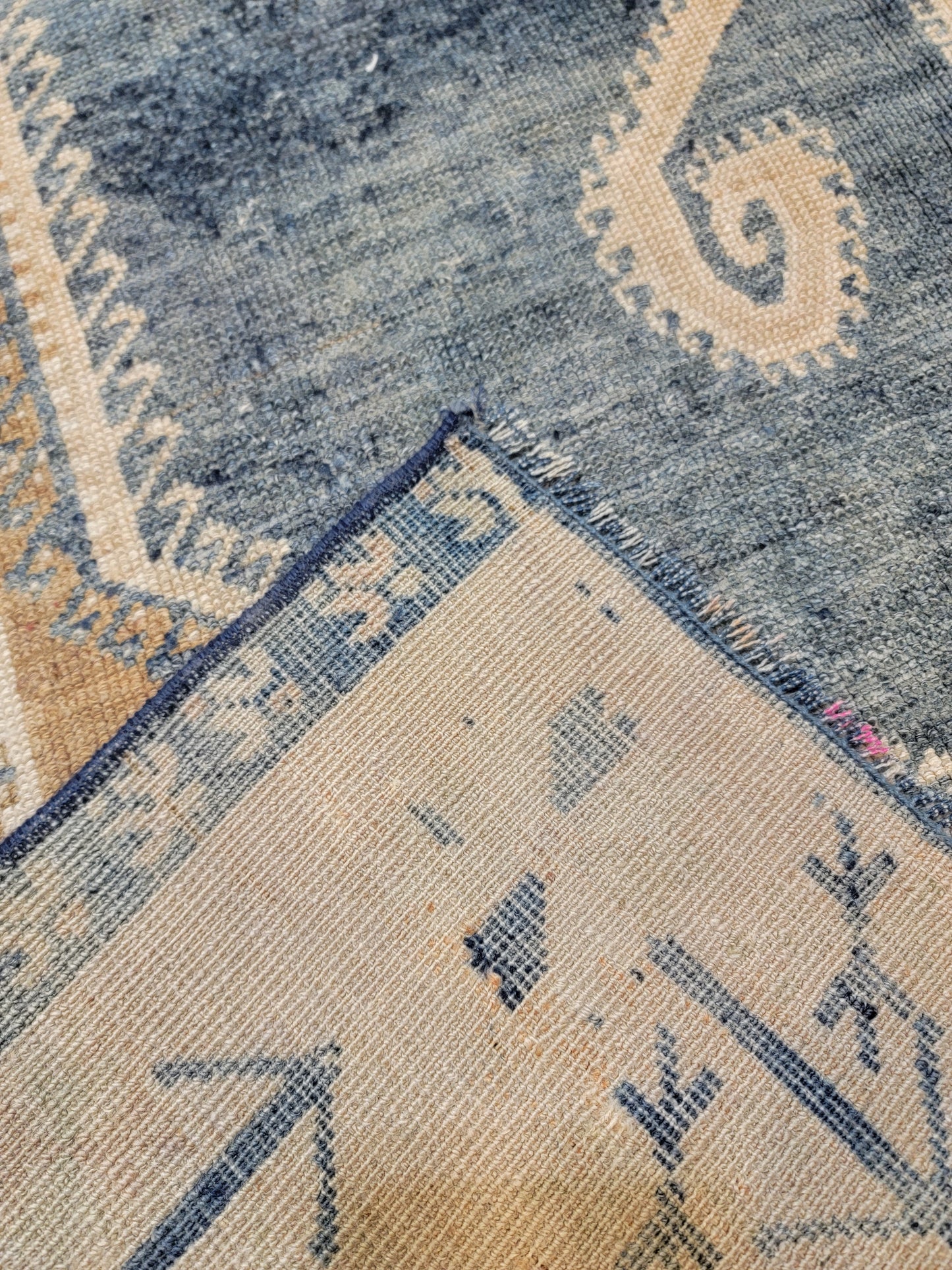 Hand-Knotted Wool Area Rug Turkish Oushak 3'3" x 5'11"
