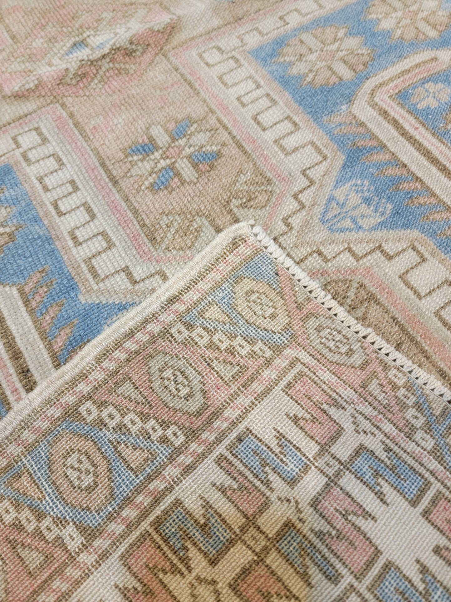 Hand-Knotted Wool Area Rug Turkish Oushak 3'3" x 5'5"