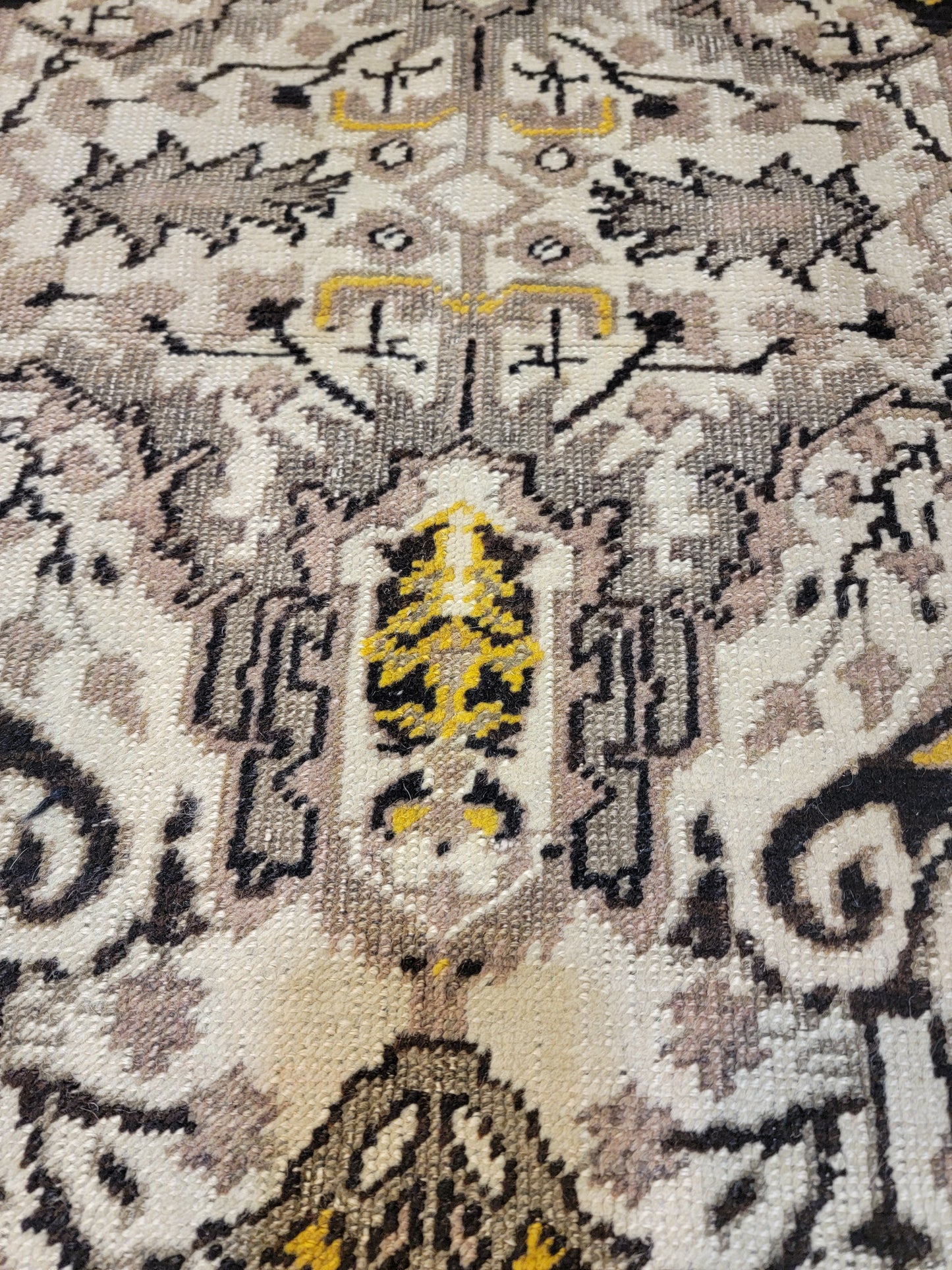 Hand-Knotted Wool Area Rug Turkish Oushak 3'6" x 5'9"