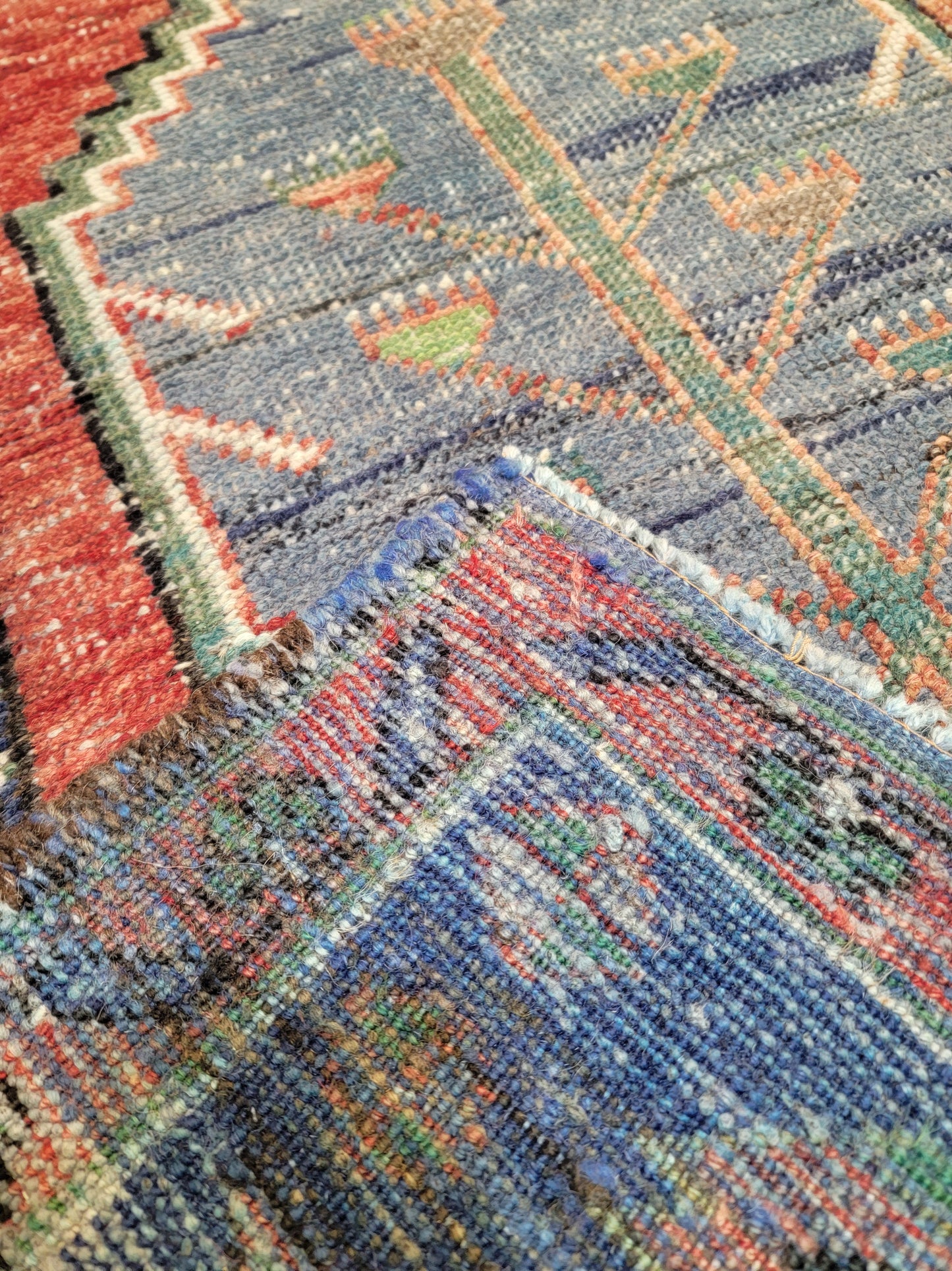 Hand-Knotted Wool Area Rug Turkish Oushak 3'6" x 4'8"