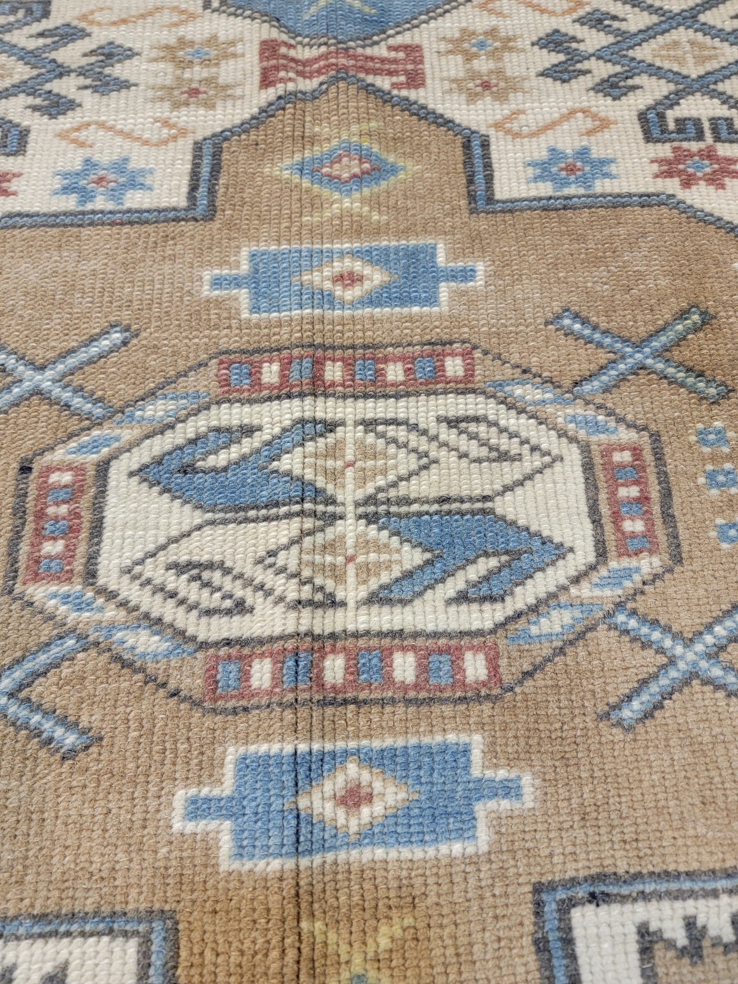 Hand-Knotted Wool Area Rug Turkish Oushak 3'8" x 5'8"