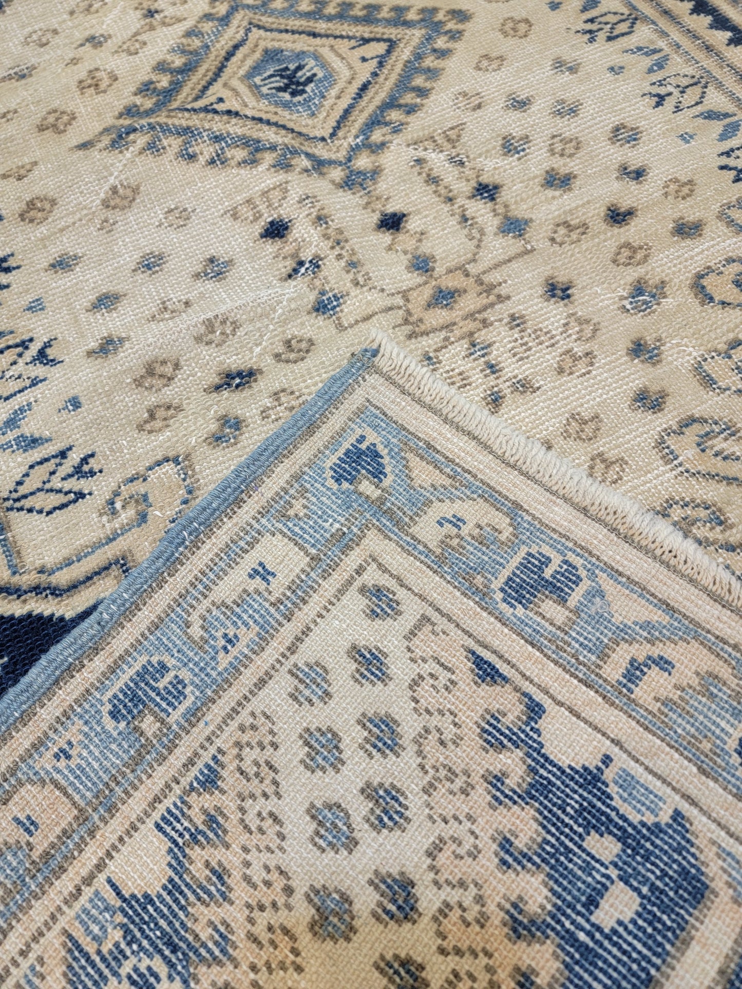 Hand-Knotted Wool Area Rug Turkish Oushak 3'4" x 6'