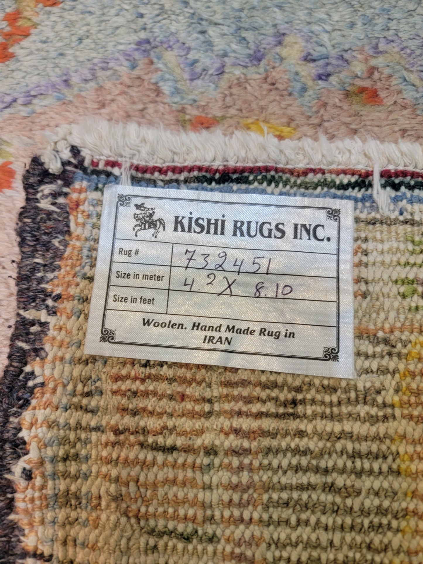 Hand-Knotted Wool Area Rug Turkish Oushak 4'2" x 8'10"