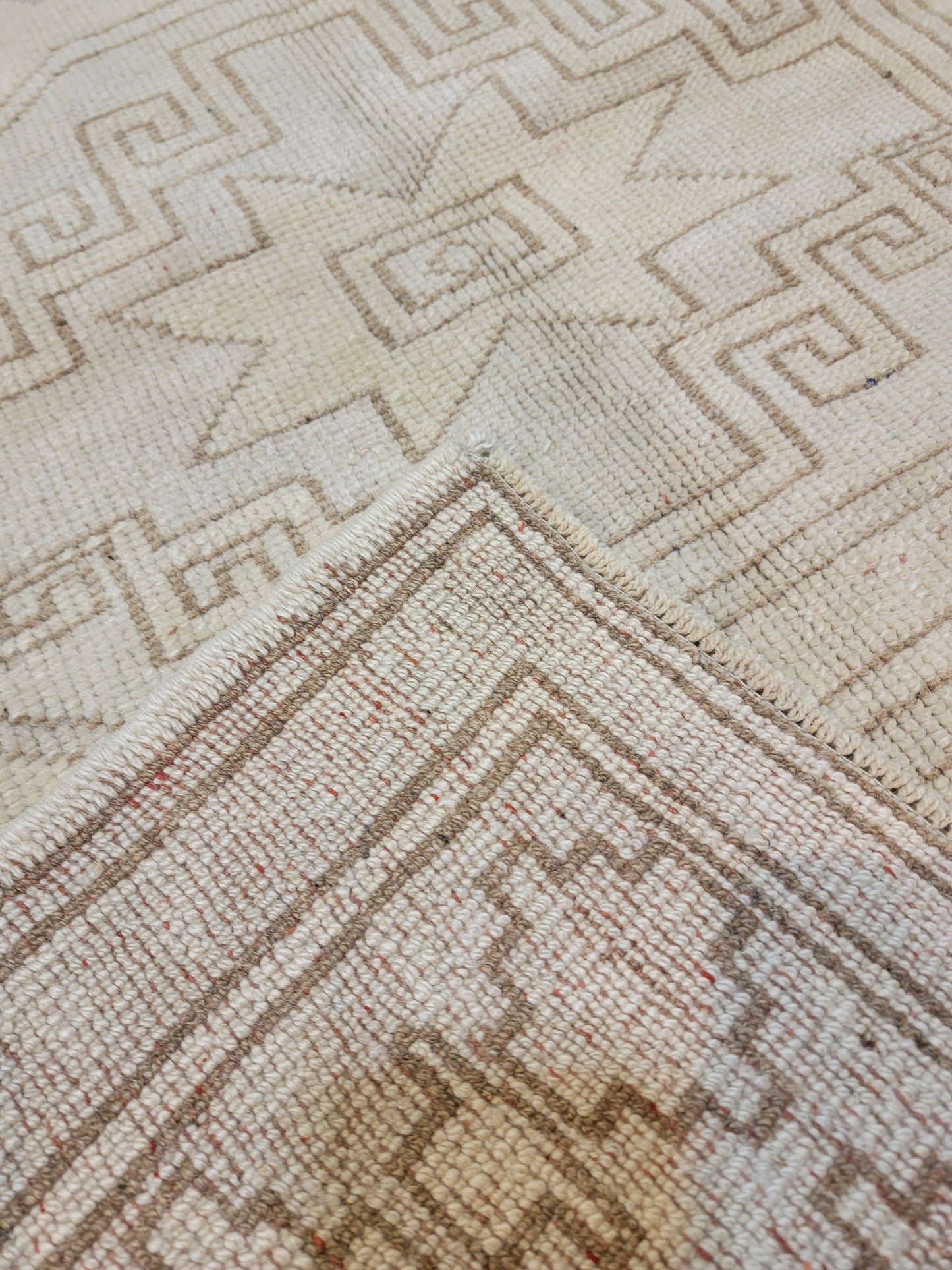 Hand-Knotted Wool Area Rug Turkish Oushak 3'3" x 5'5"
