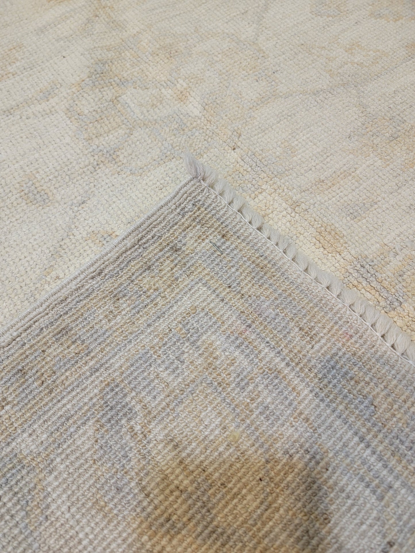 Hand-Knotted Wool Area Rug Turkish Oushak 3'11" x 5'9"