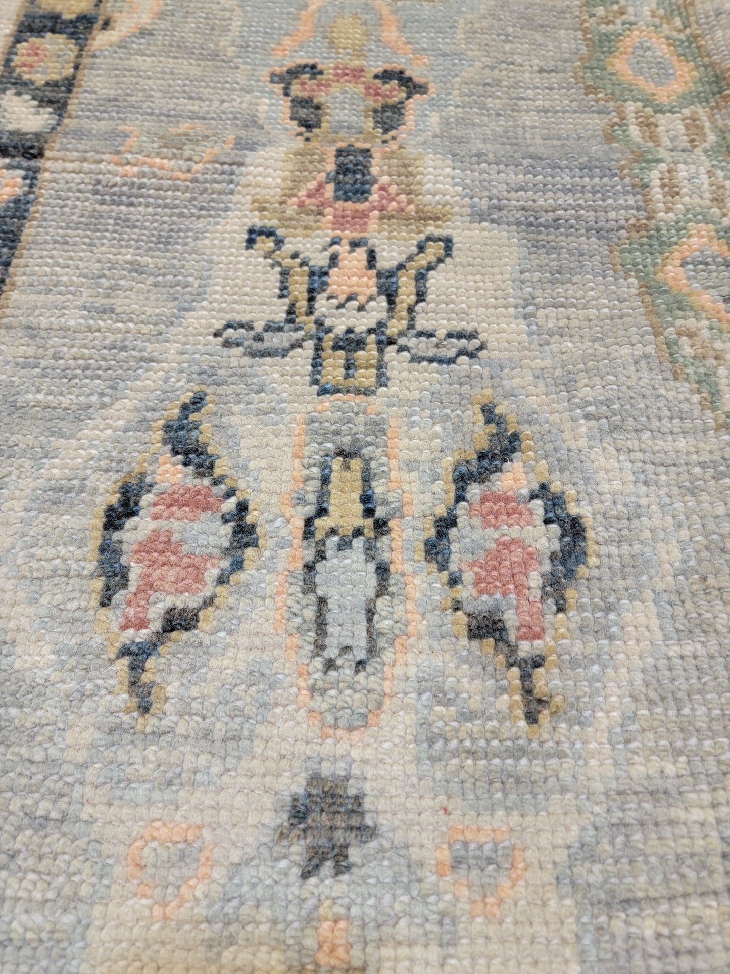 Hand-Knotted Wool Area Rug Turkish Oushak 4'11" x 6'11"