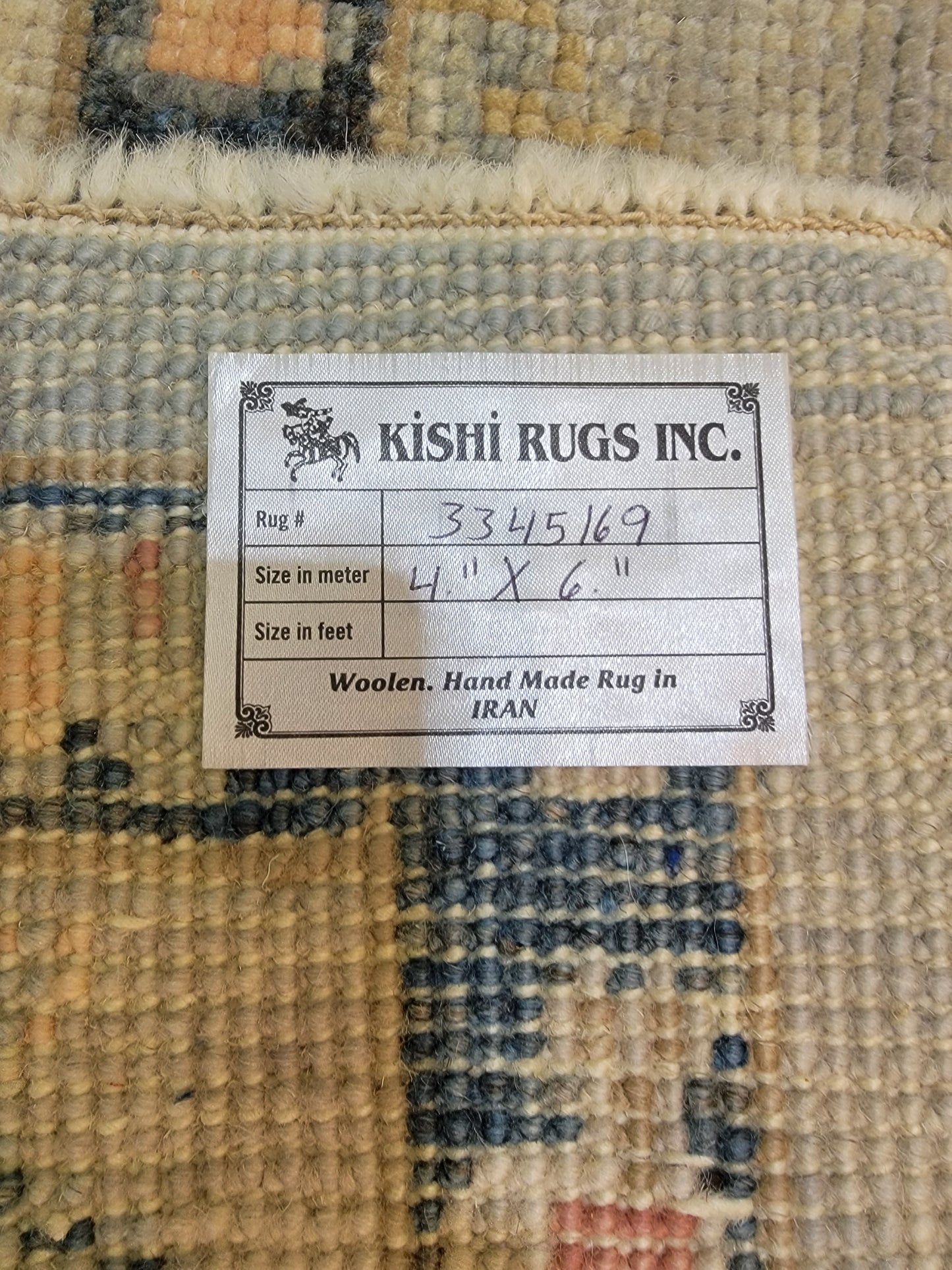 Hand-Knotted Wool Area Rug Turkish Oushak 4'11" x 6'11"