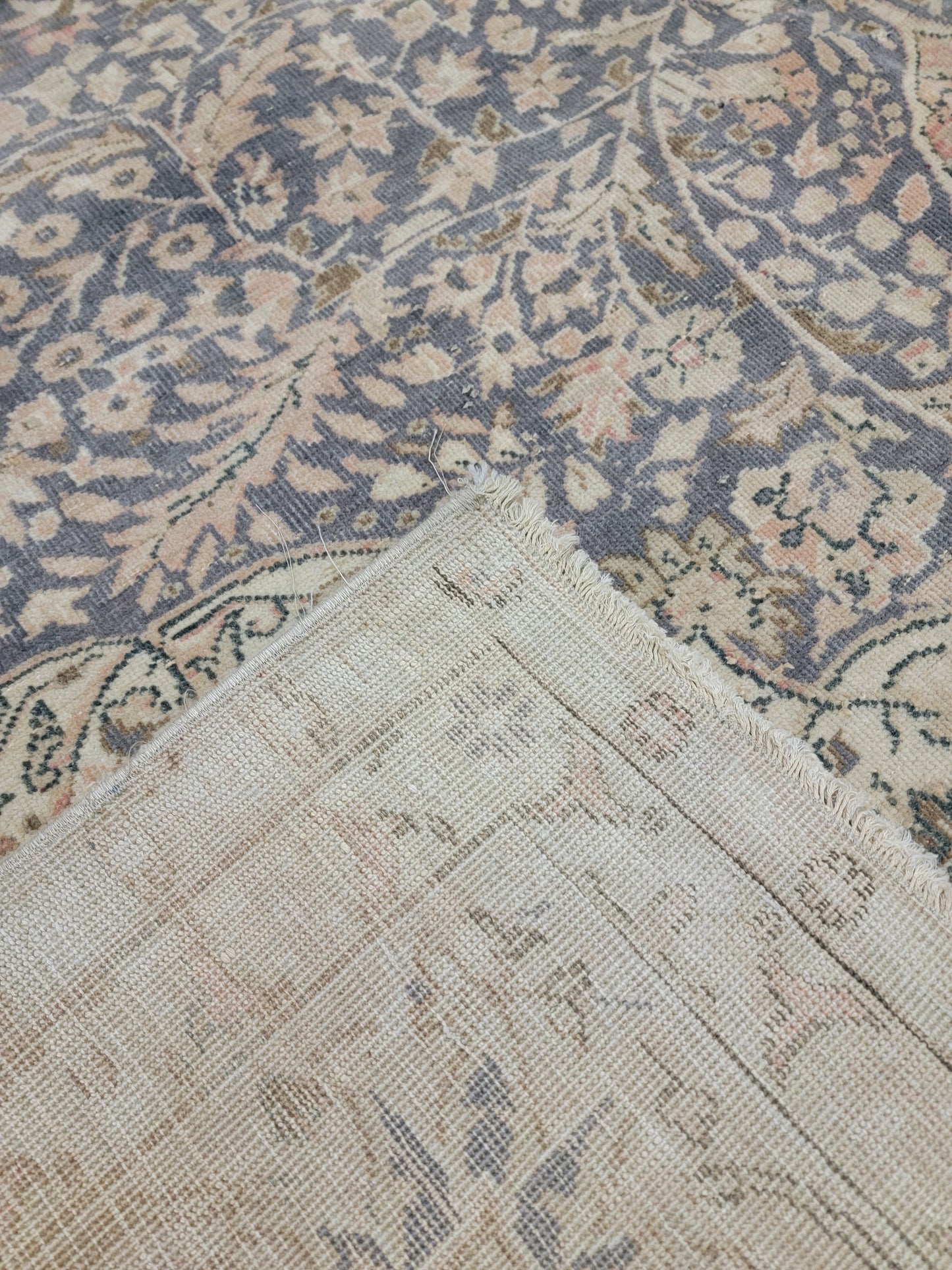 Hand-Knotted Wool Area Rug Turkish 6'6" x 9'3"