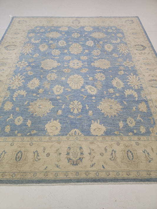 Hand-Knotted Wool Area Rug Afghani 7'11" x 9'11"