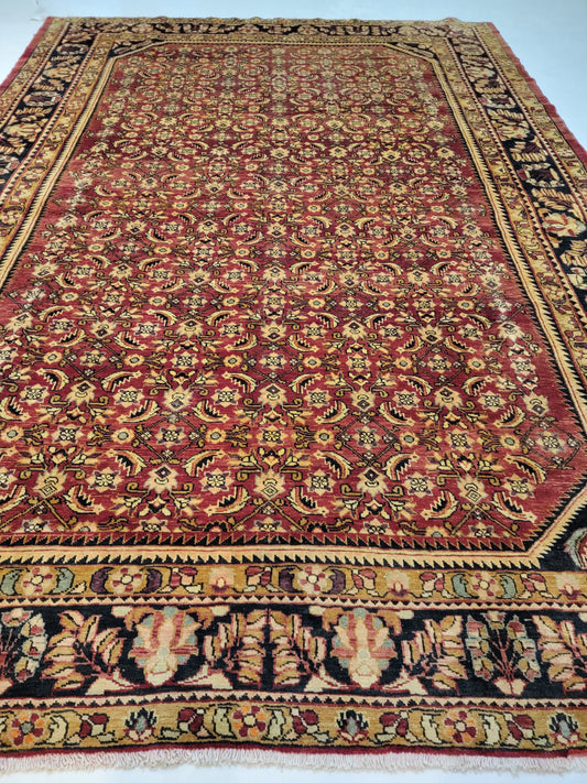 Hand-Knotted Wool Area Rug Mahal 8'10" x 12'2"