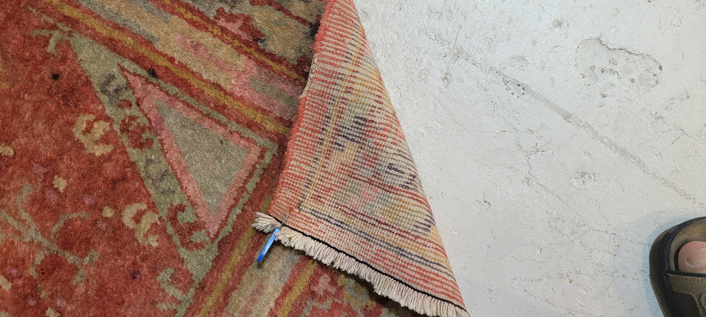 Antique Hand-Knotted Wool Rug Khotan 4'5" x 6'