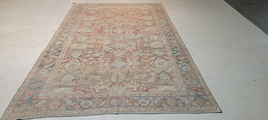Hand-Knotted Wool Rug Turkish Oushak 6'6" x 10'3"