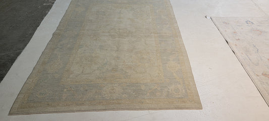 Hand-Knotted Wool Rug Turkish Oushak 5'2" x 7'2"