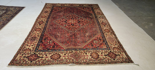 Hand-Knotted Wool Rug Mahal 7' x 10'