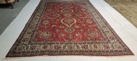 Hand-Knotted Wool Rug Tabriz 8' x 11'7"