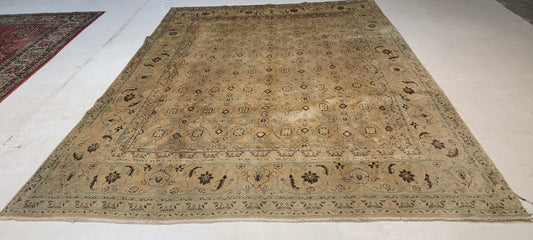 Hand-Knotted Wool Rug Tabriz 8' x 10'