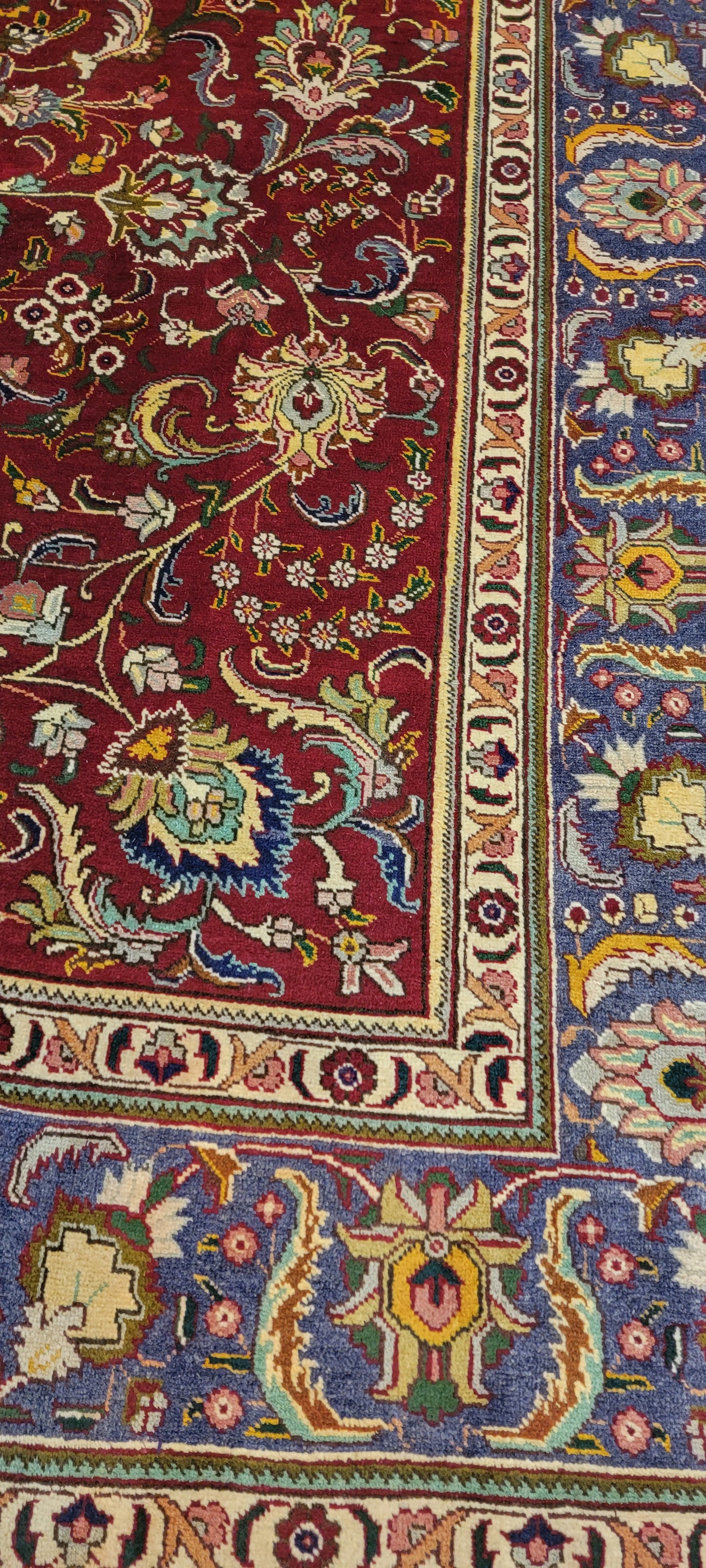 Hand-Knotted Wool Rug Tabriz 10' x 14'
