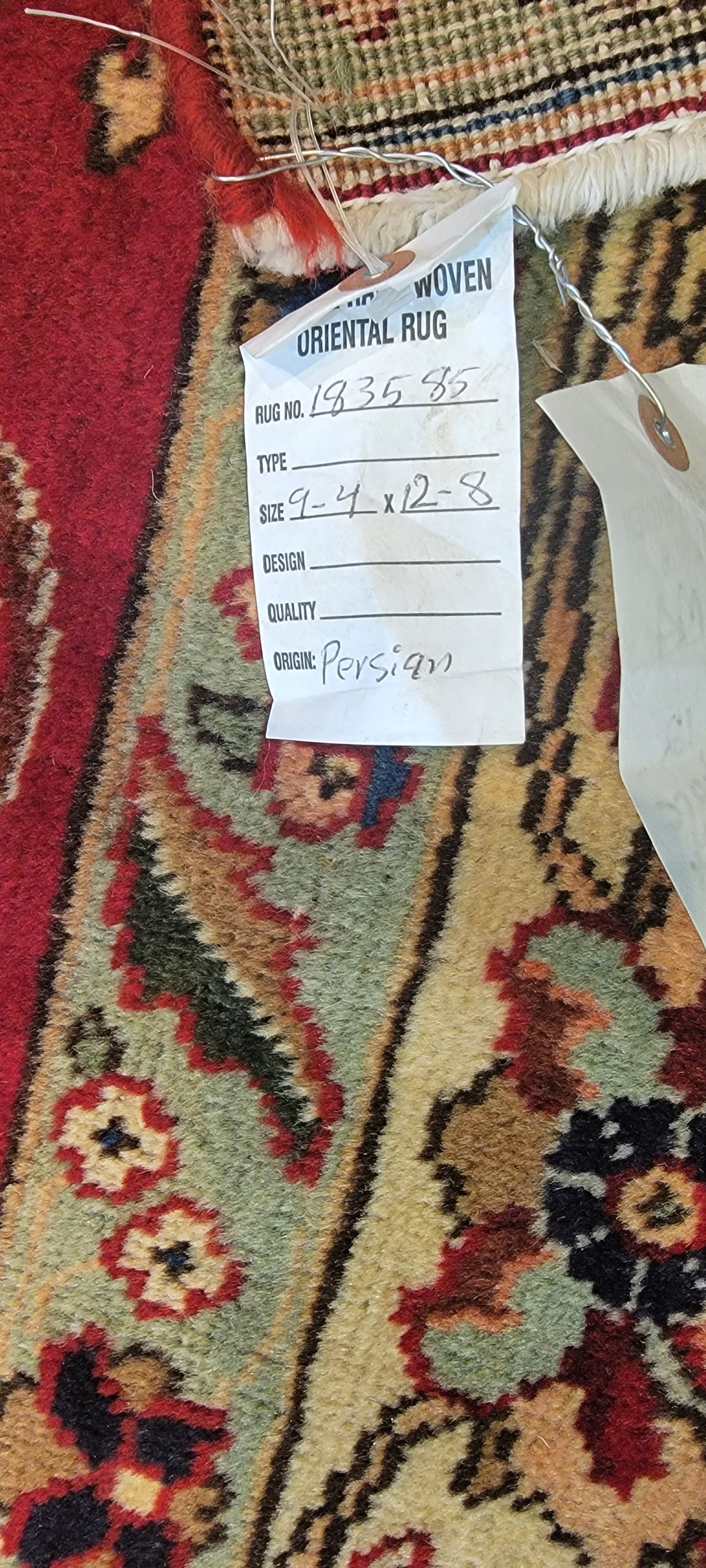 Hand-Knotted Wool Rug Tabriz 9'4" x 12'8"
