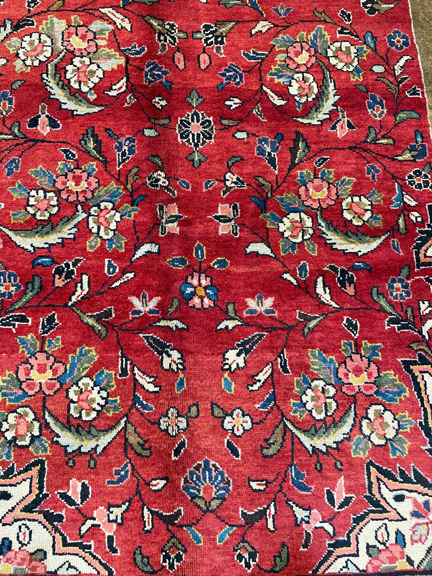 Hand-Knotted Wool Gallery Size Mahal 5'11" x 14'