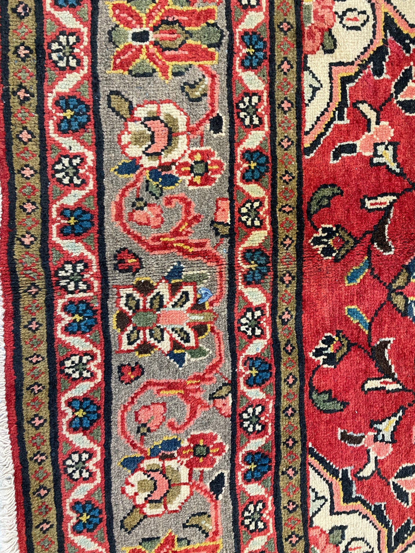 Hand-Knotted Wool Gallery Size Mahal 5'11" x 14'